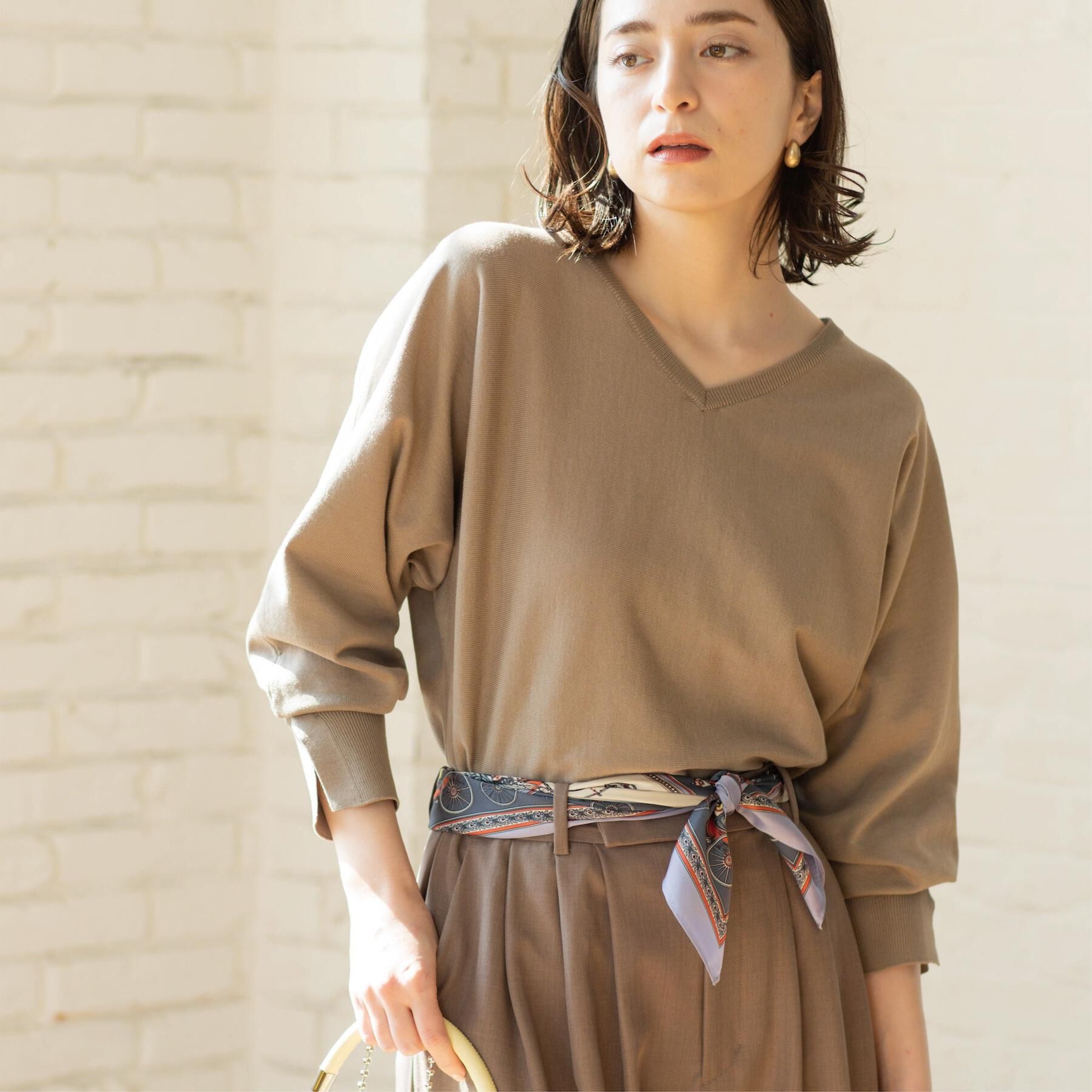 OPAQUE.CLIP「リラクシードルマンスリーブニット【洗濯機OK/抗ピル】」|ニット・セーター|