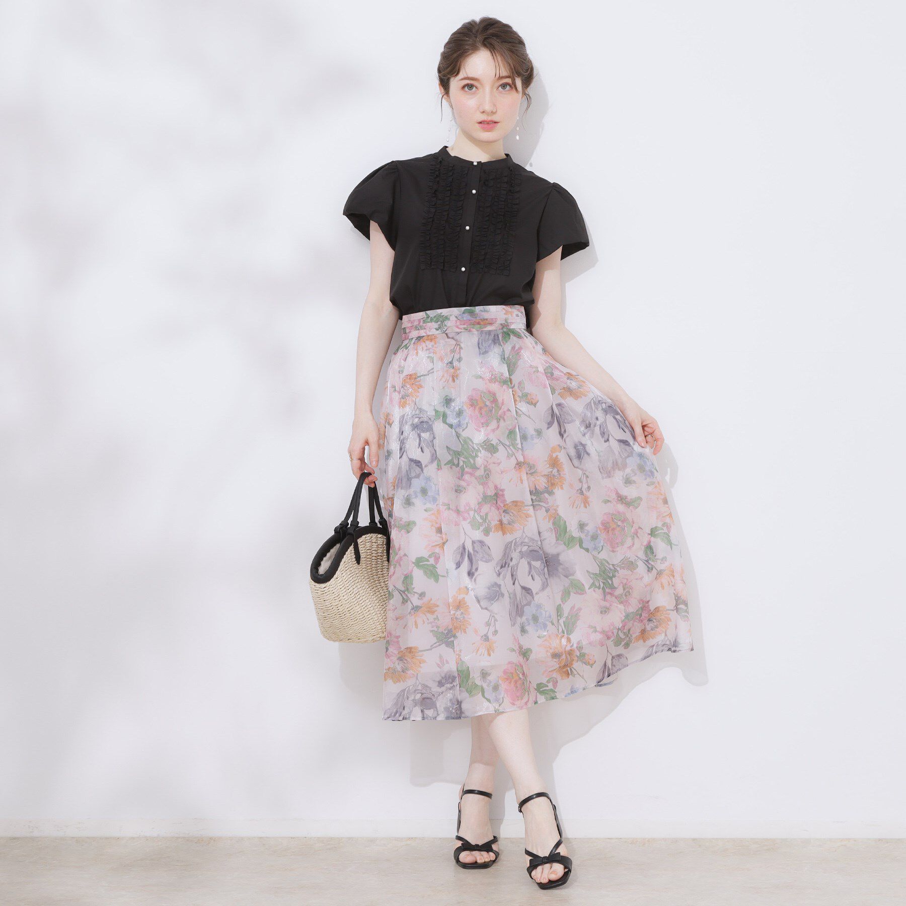 Couture broach「【大人フェミニン・華奢見え・通勤】フロントフリルシャツ」|シャツ・ブラウス|