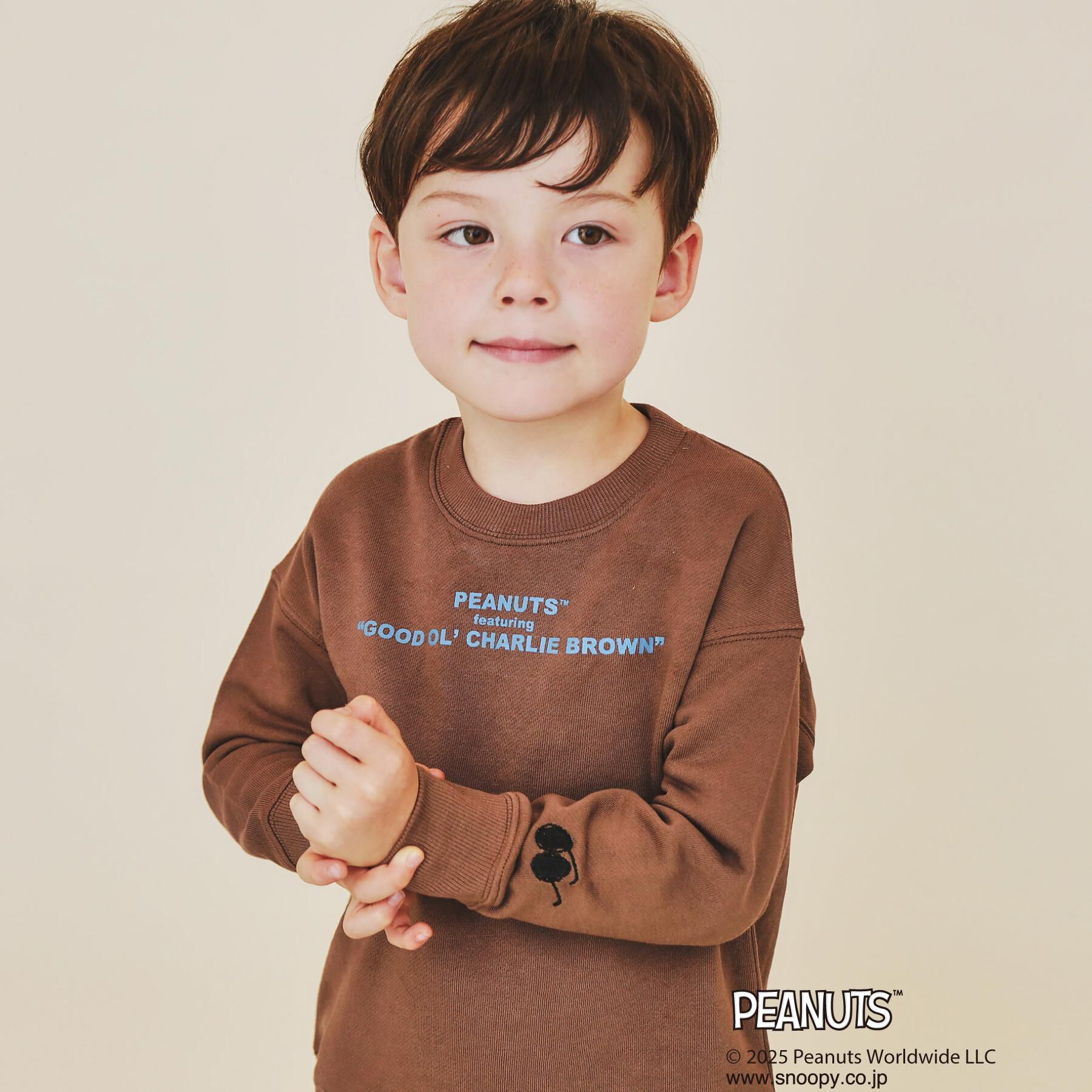 THE SHOP TK「【110-160】PEANUTS/ピーナッツ スヌーピープリントスウェット 親子リンク」|その他|ブラウン(043)