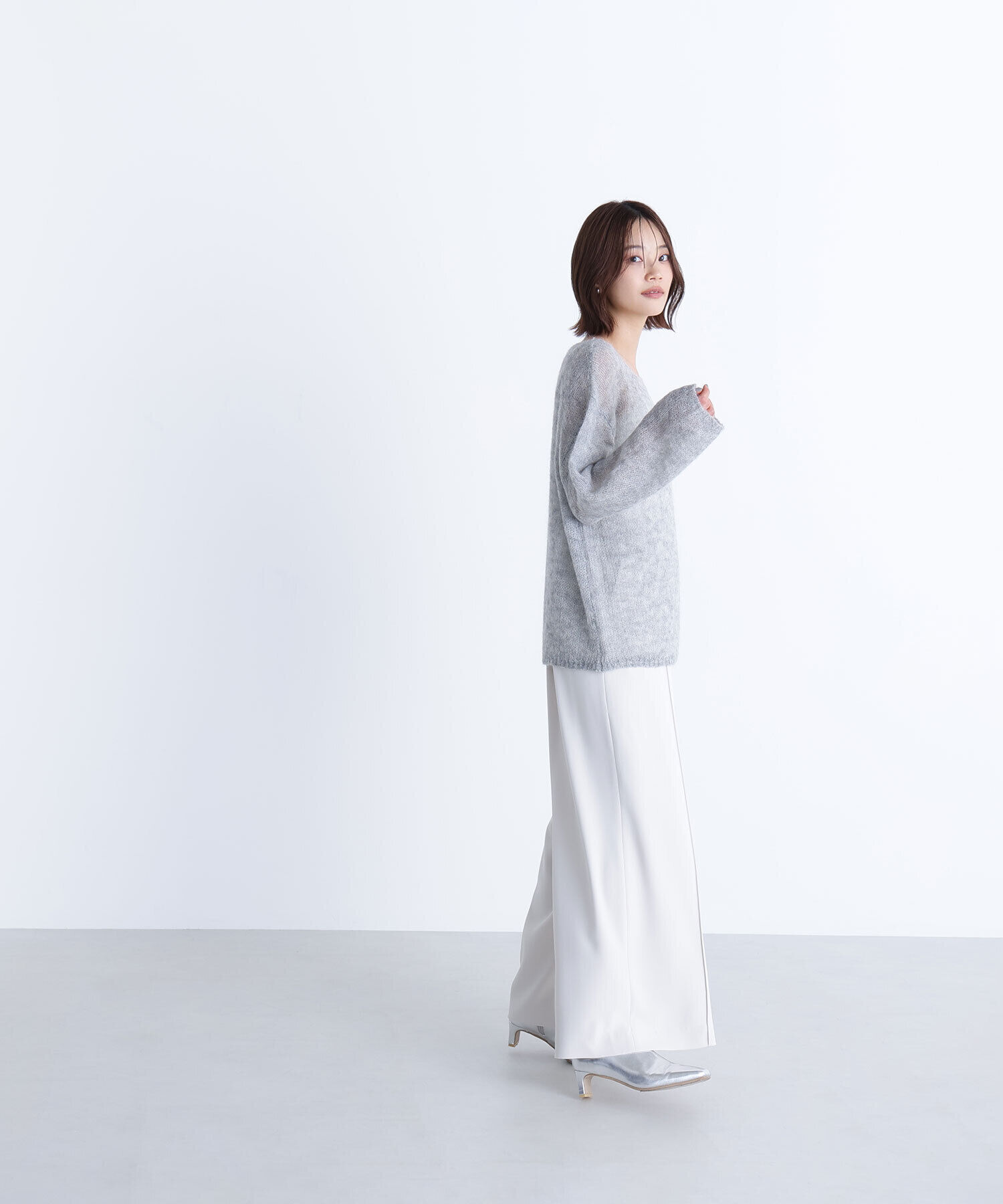  「モヘヤブレンドニット　　　　　　　」|ニット・セーター|