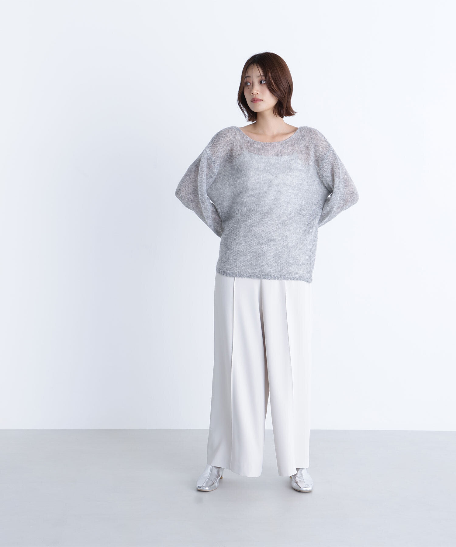  「モヘヤブレンドニット　　　　　　　」|ニット・セーター|