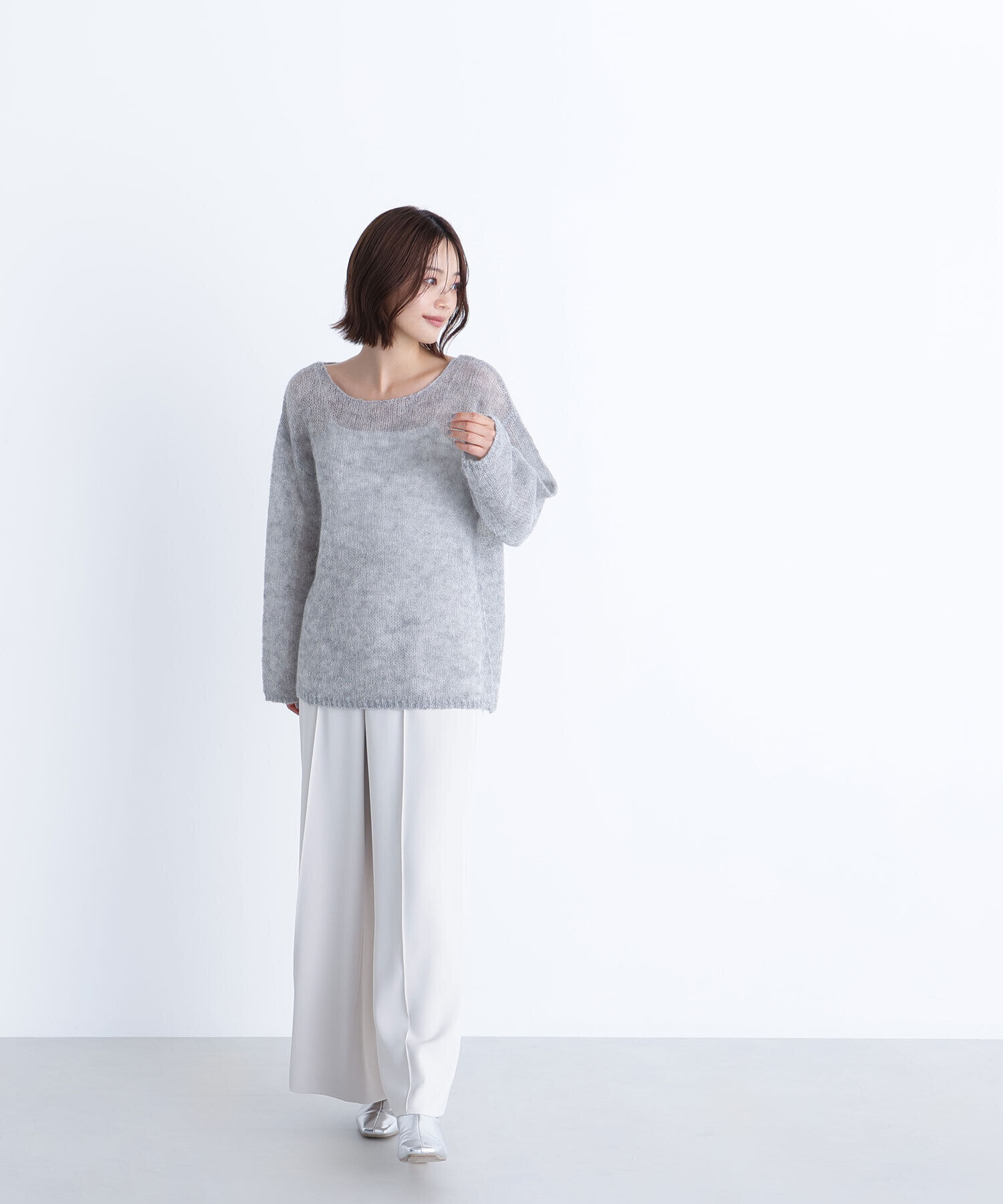  「モヘヤブレンドニット　　　　　　　」|ニット・セーター|