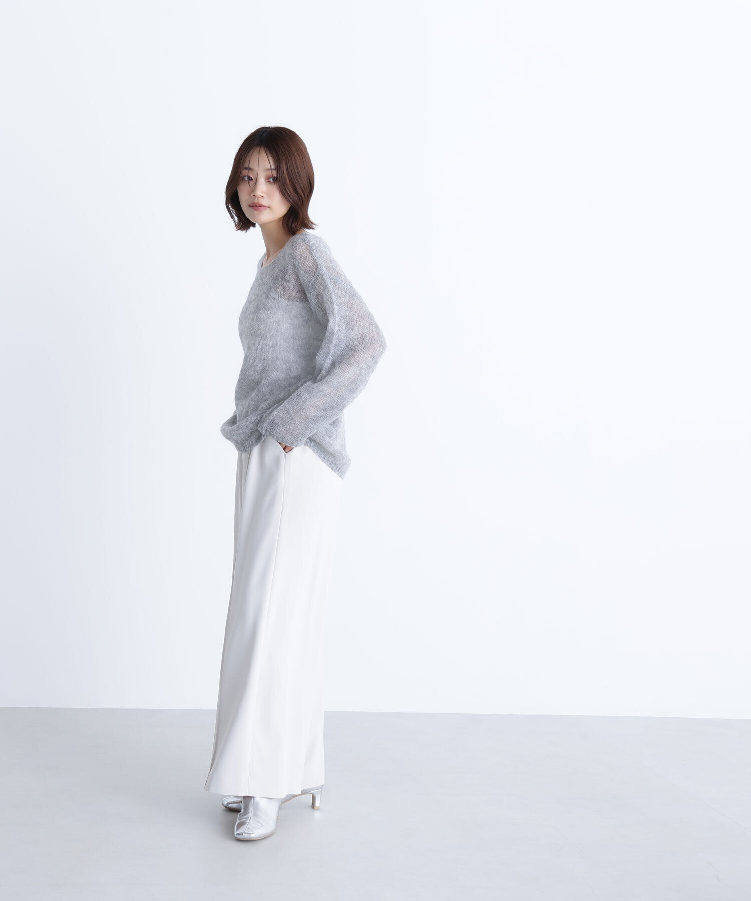  「モヘヤブレンドニット　　　　　　　」|ニット・セーター|