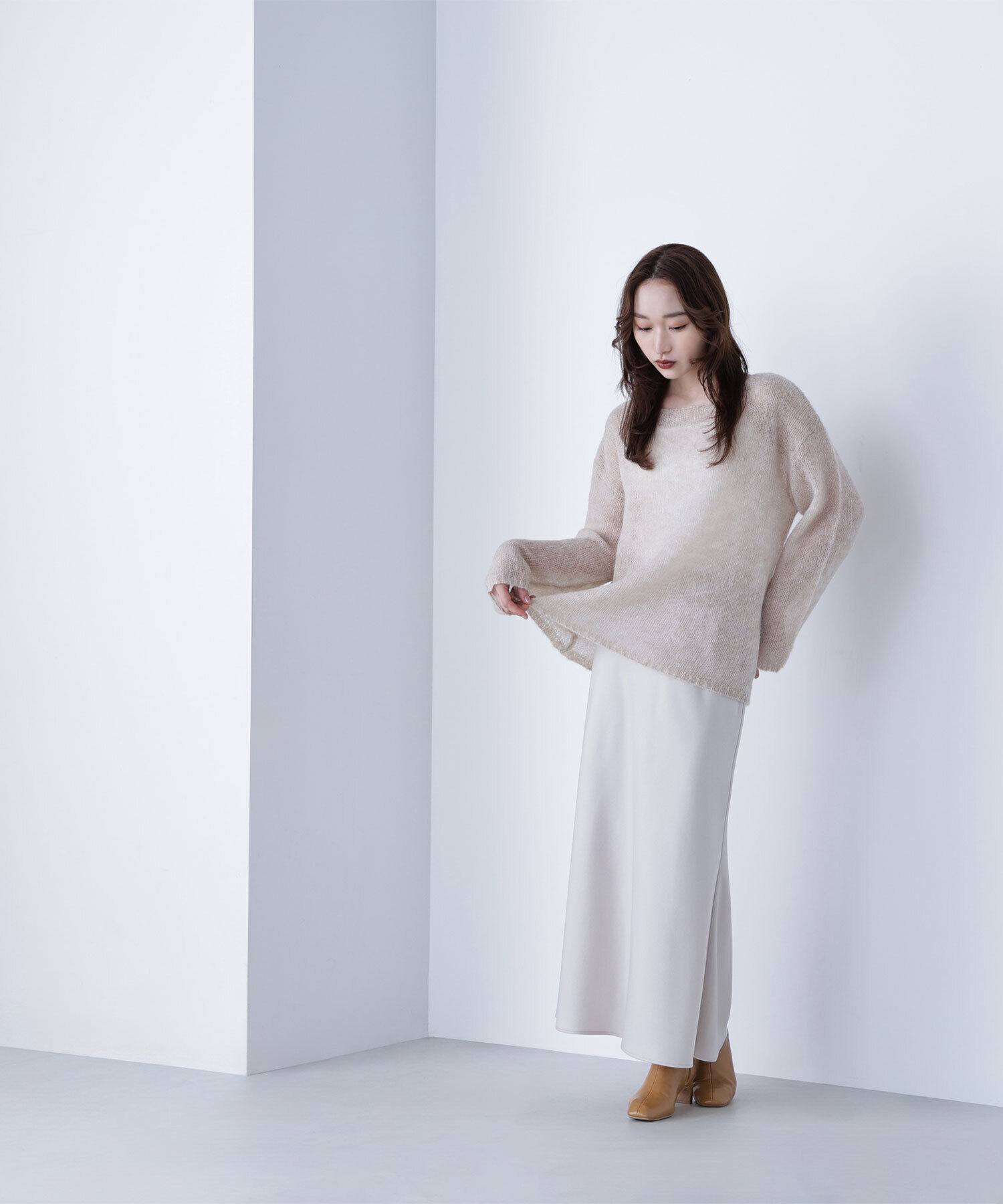  「モヘヤブレンドニット　　　　　　　」|ニット・セーター|