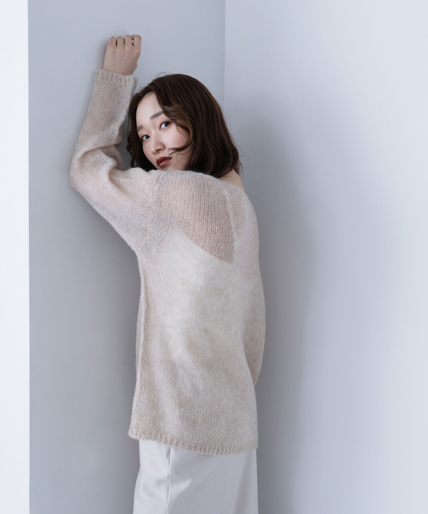  「モヘヤブレンドニット　　　　　　　」|ニット・セーター|