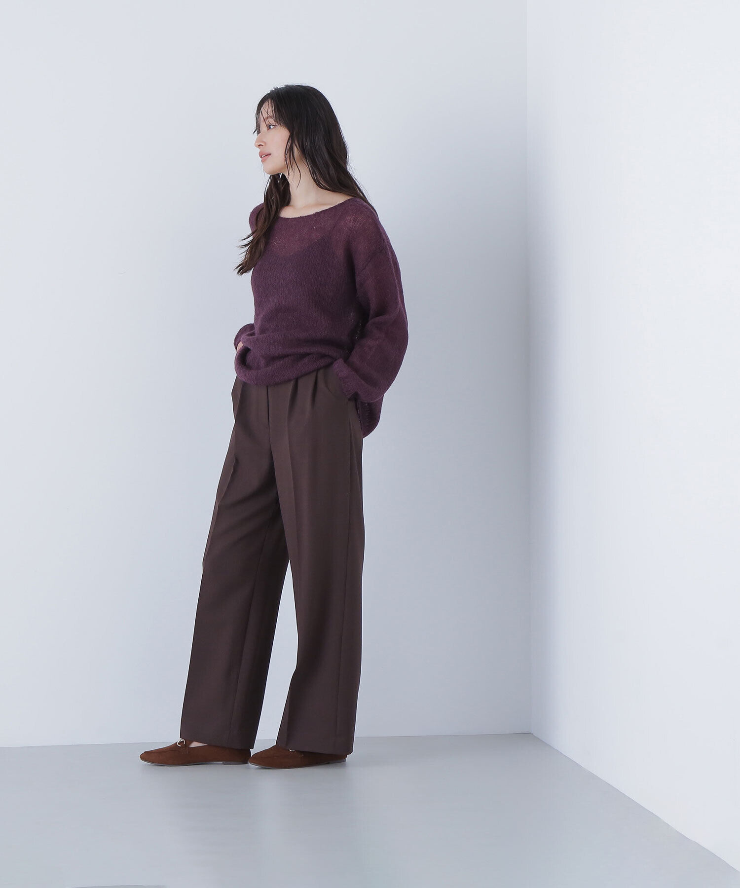  「モヘヤブレンドニット　　　　　　　」|ニット・セーター|