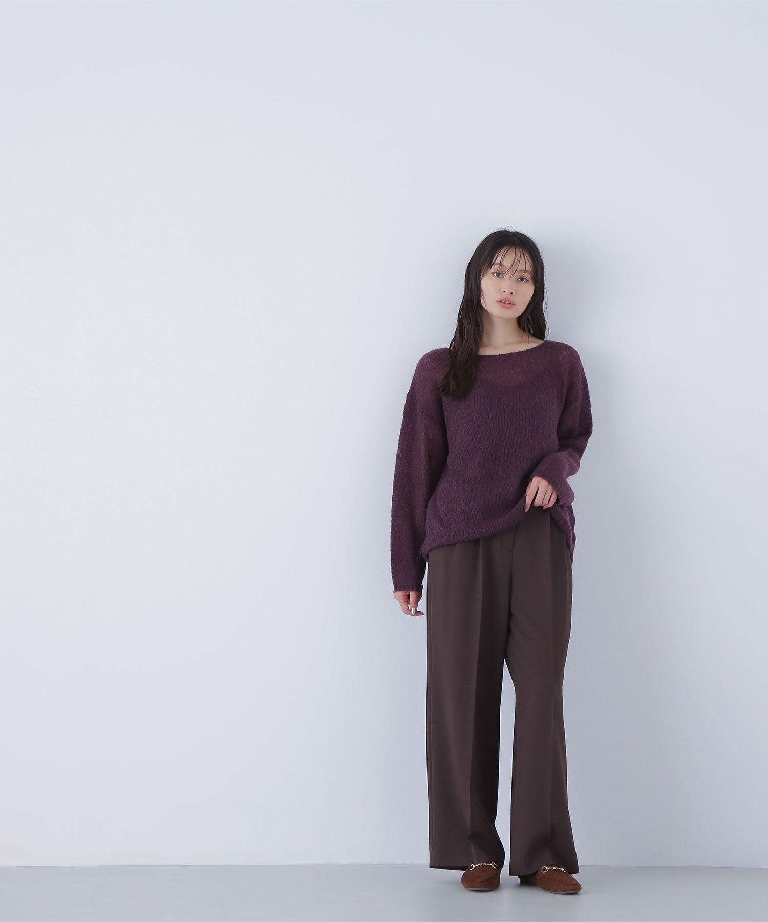  「モヘヤブレンドニット　　　　　　　」|ニット・セーター|