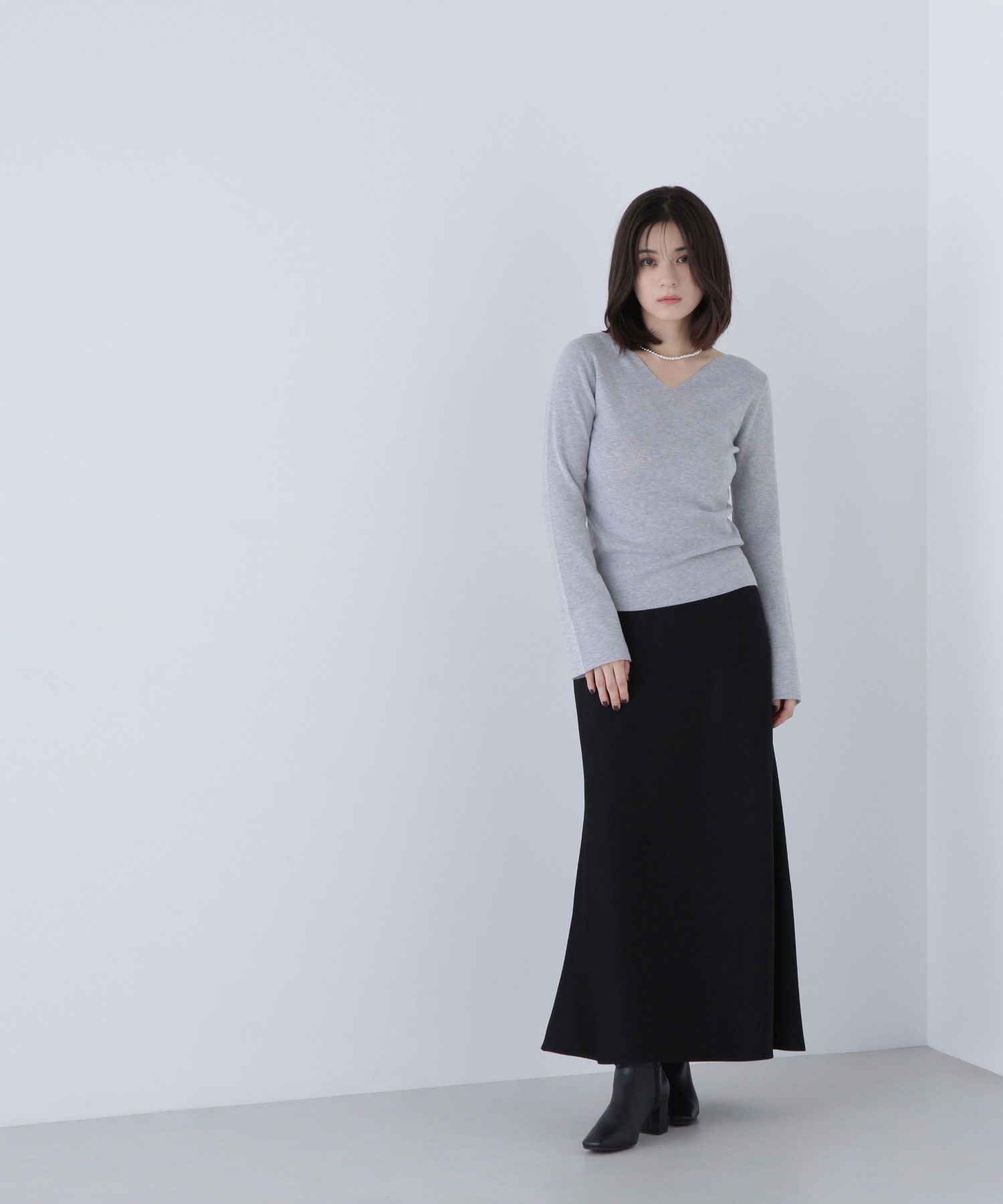  「ニュアンスネックフレアスリーブニット」|ニット・セーター|