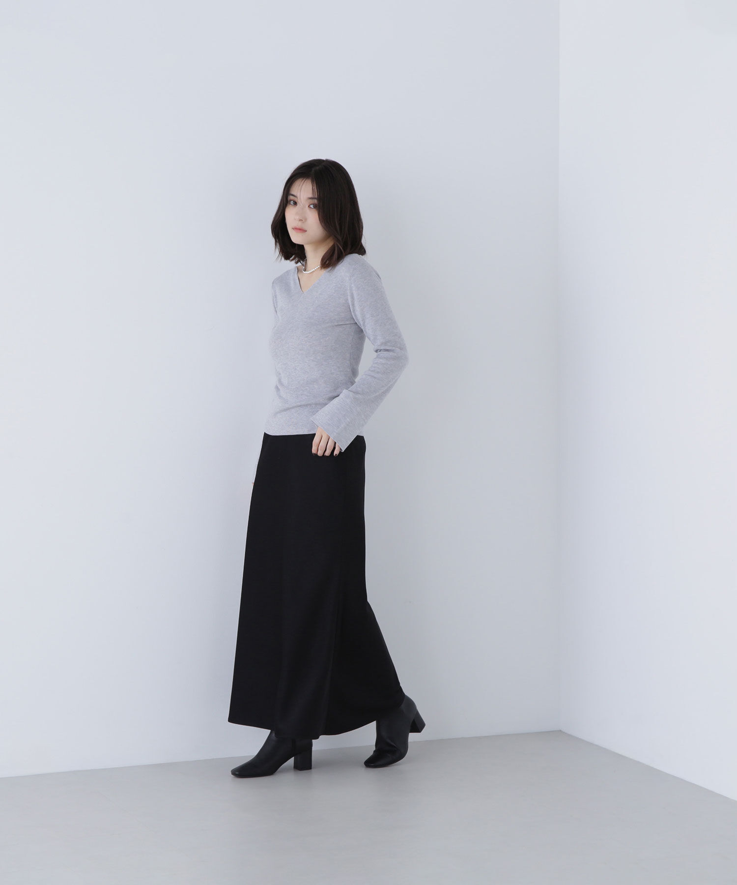  「ニュアンスネックフレアスリーブニット」|ニット・セーター|