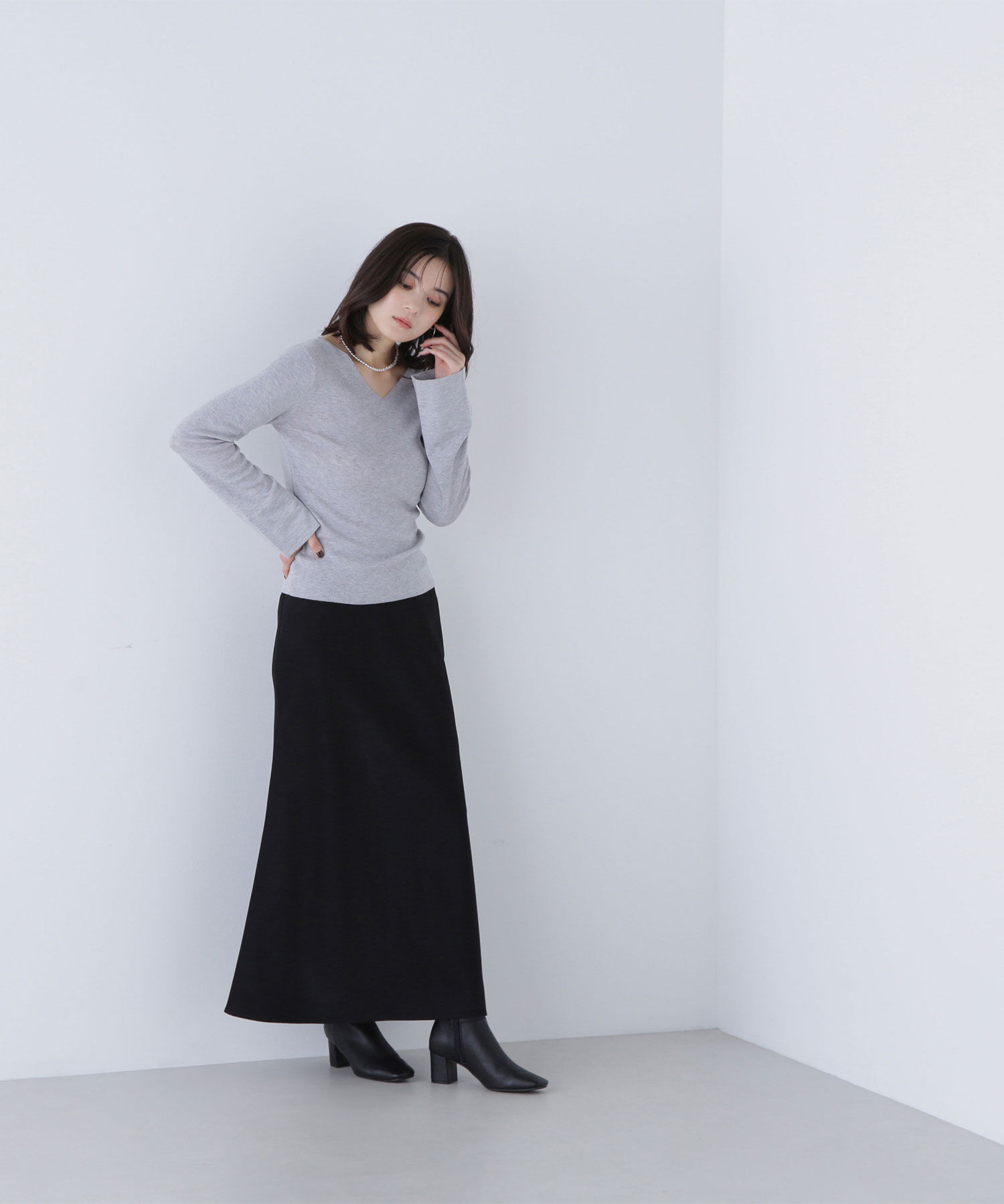  「ニュアンスネックフレアスリーブニット」|ニット・セーター|