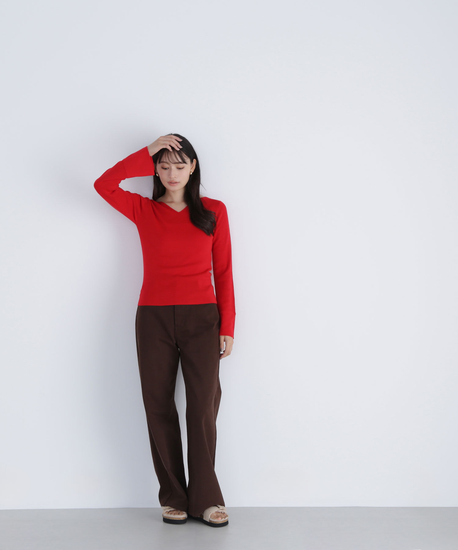  「ニュアンスネックフレアスリーブニット」|ニット・セーター|