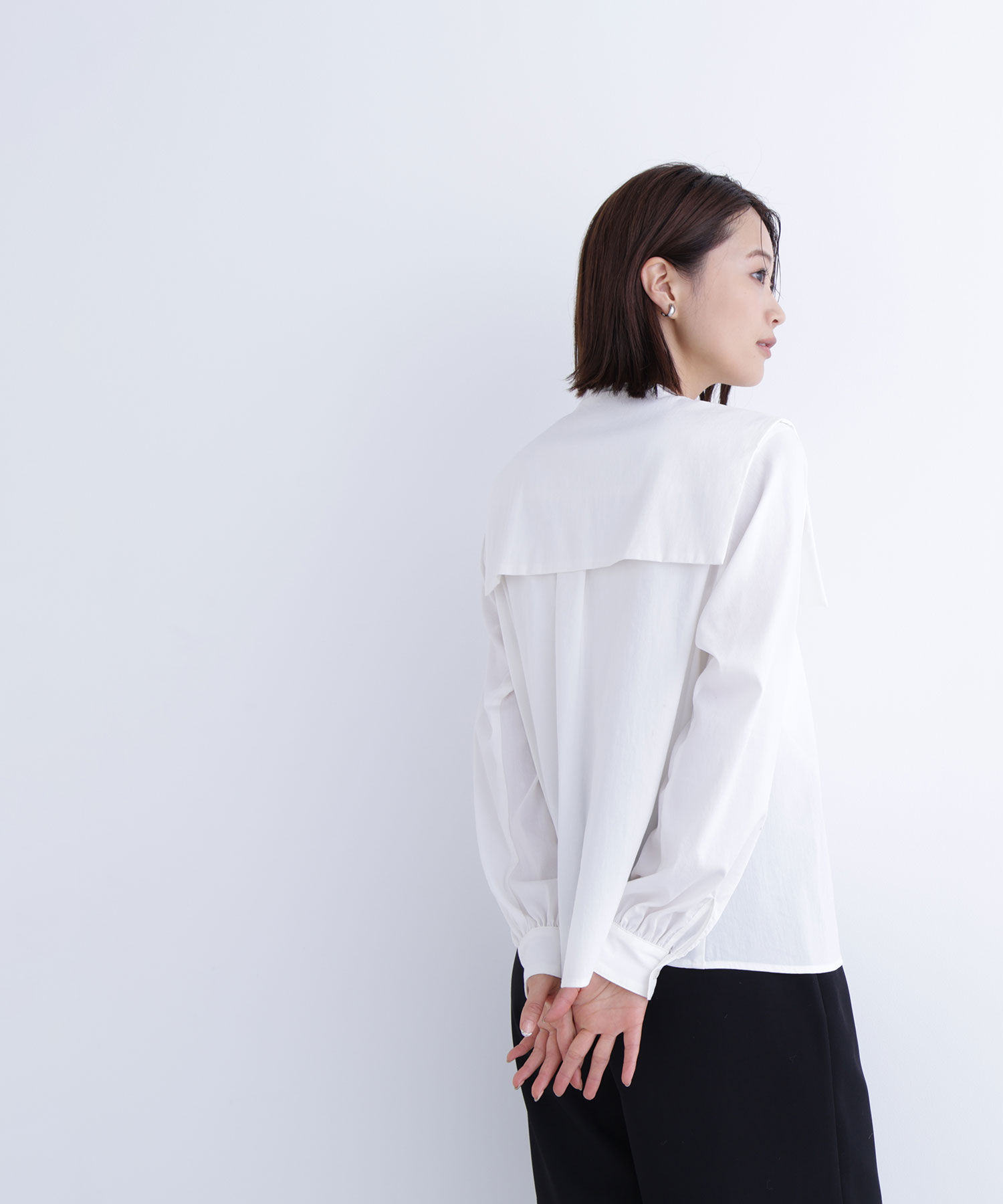  「スクエアカラーブラウス」|シャツ・ブラウス|