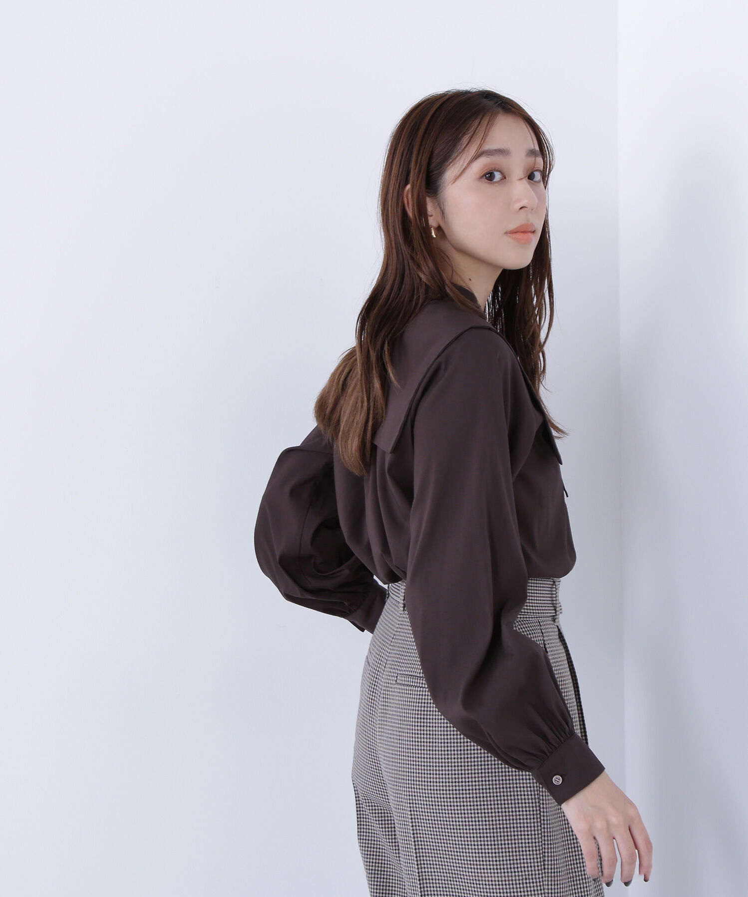  「スクエアカラーブラウス」|シャツ・ブラウス|