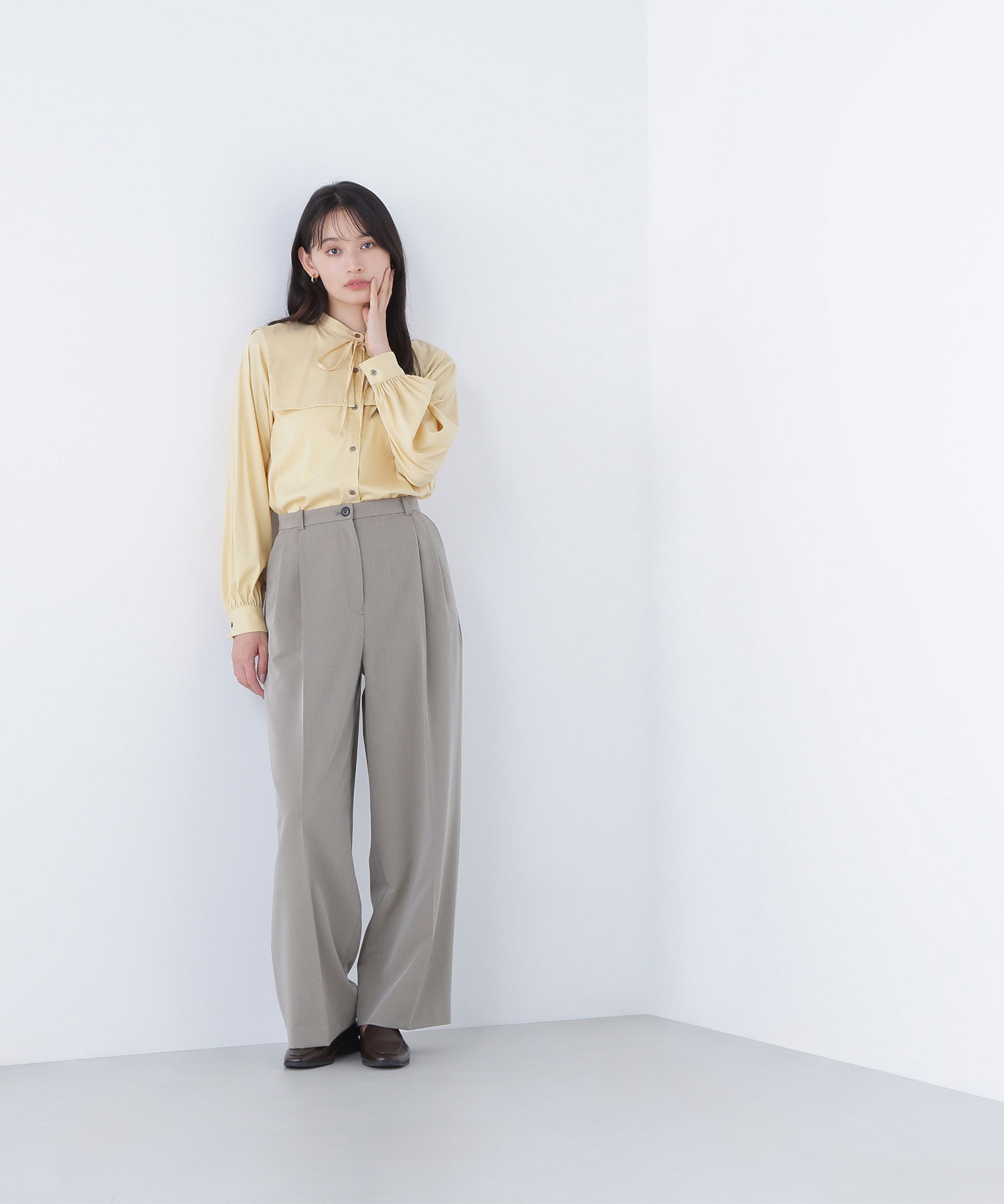  「スクエアカラーブラウス」|シャツ・ブラウス|