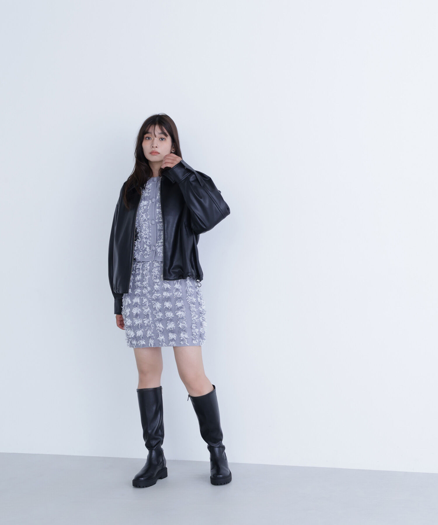  「フェイクレザードロストブルゾン」|ブルゾン・スタジャン|