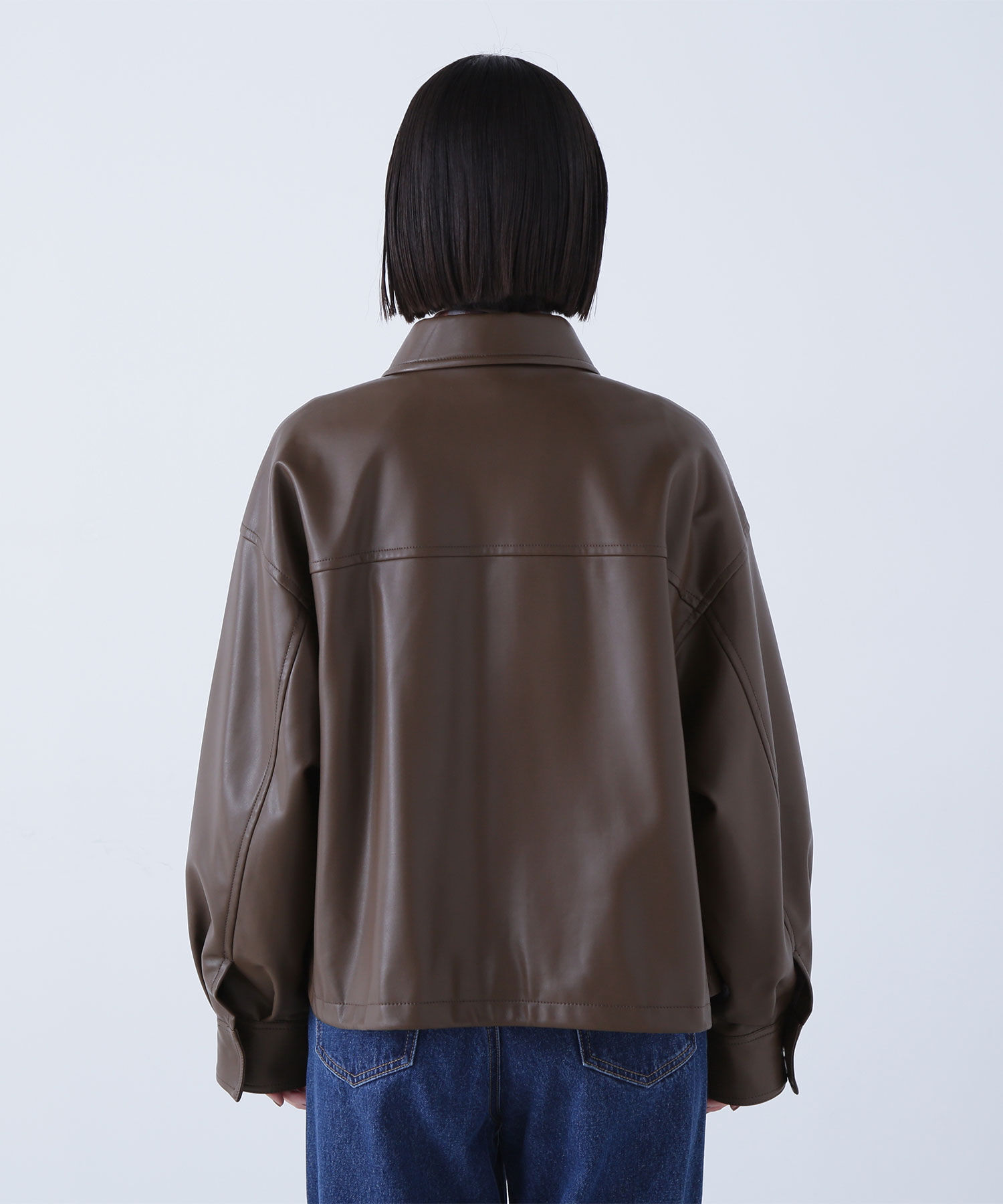  「フェイクレザードロストブルゾン」|ブルゾン・スタジャン|