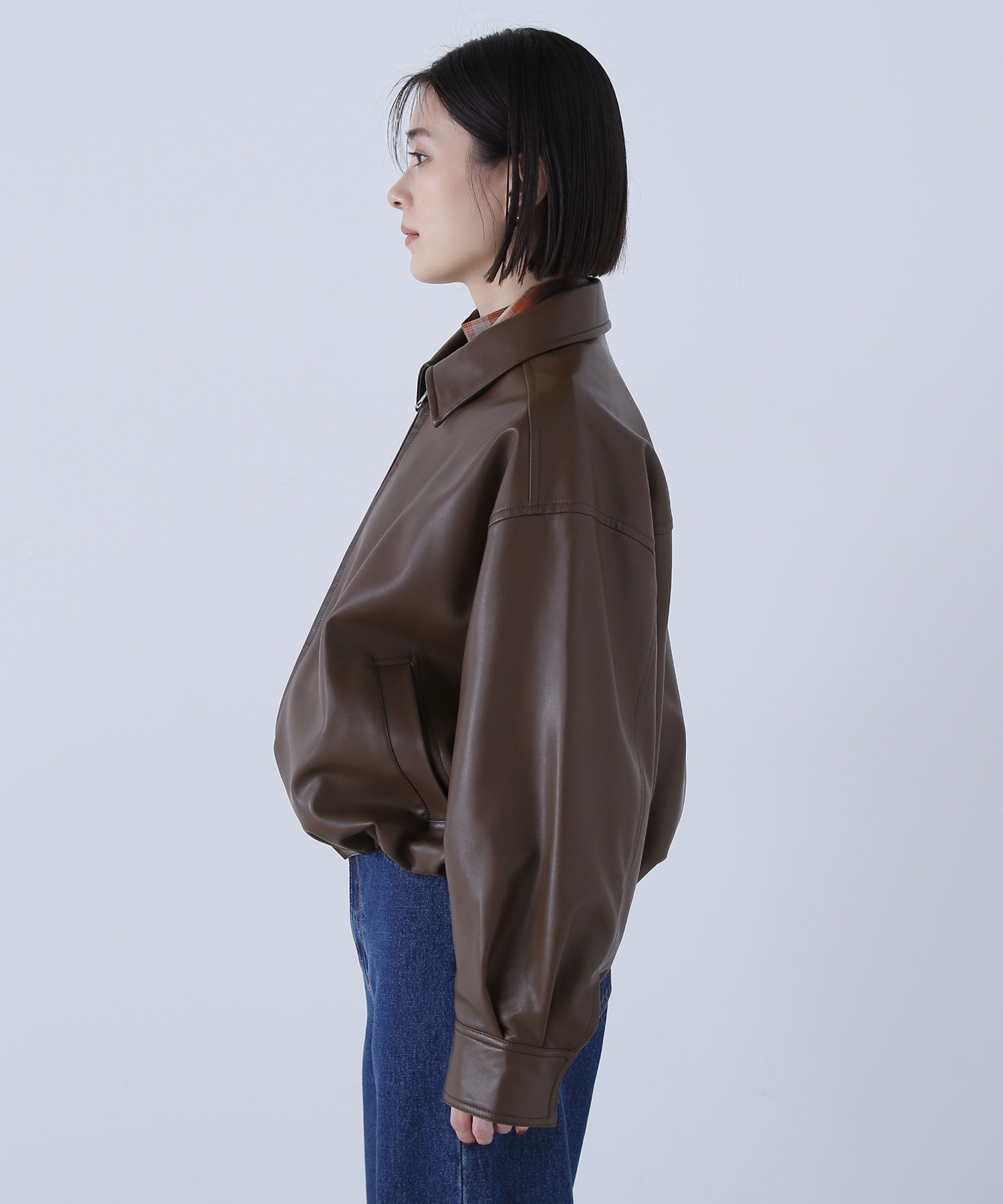  「フェイクレザードロストブルゾン」|ブルゾン・スタジャン|