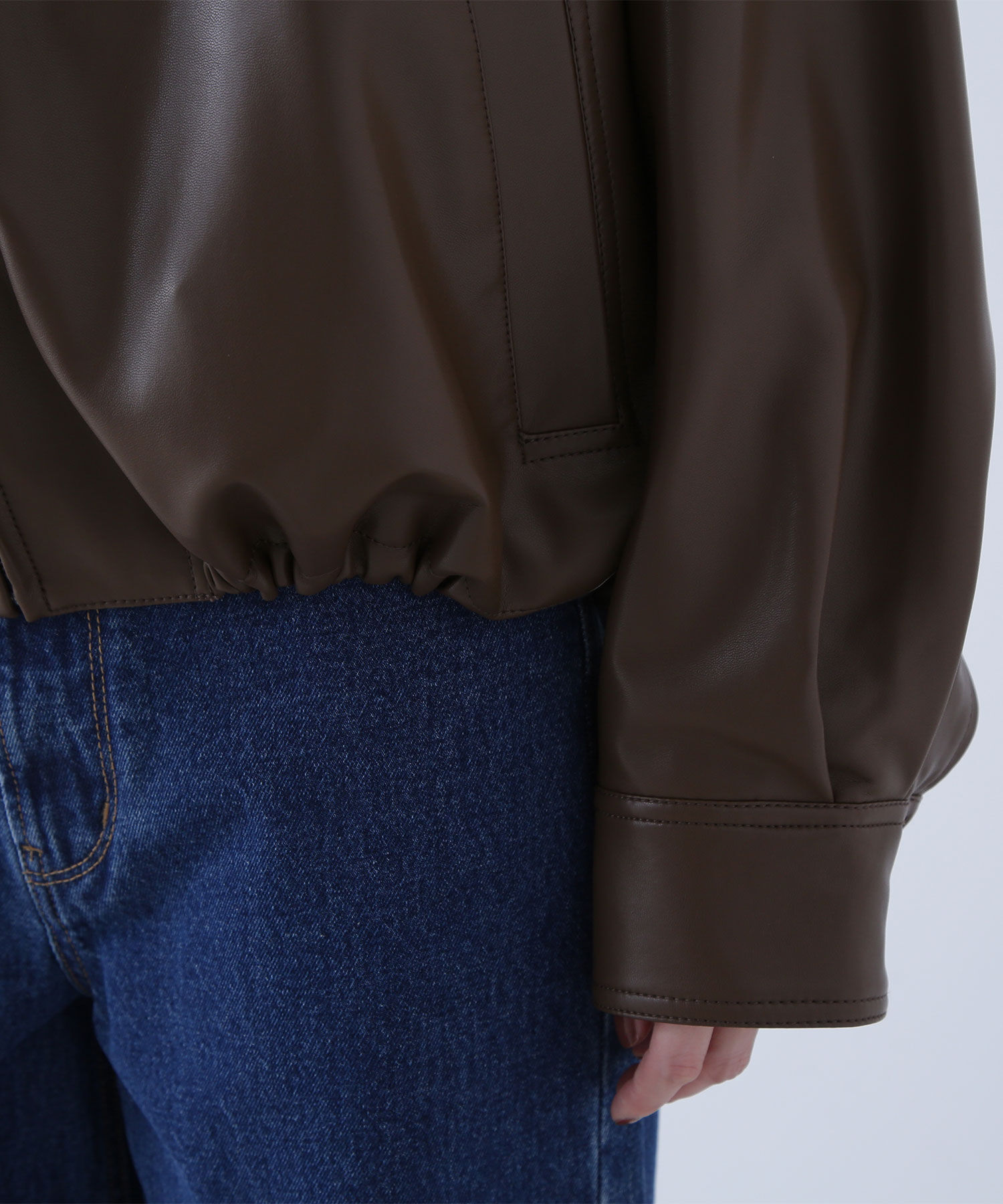  「フェイクレザードロストブルゾン」|ブルゾン・スタジャン|