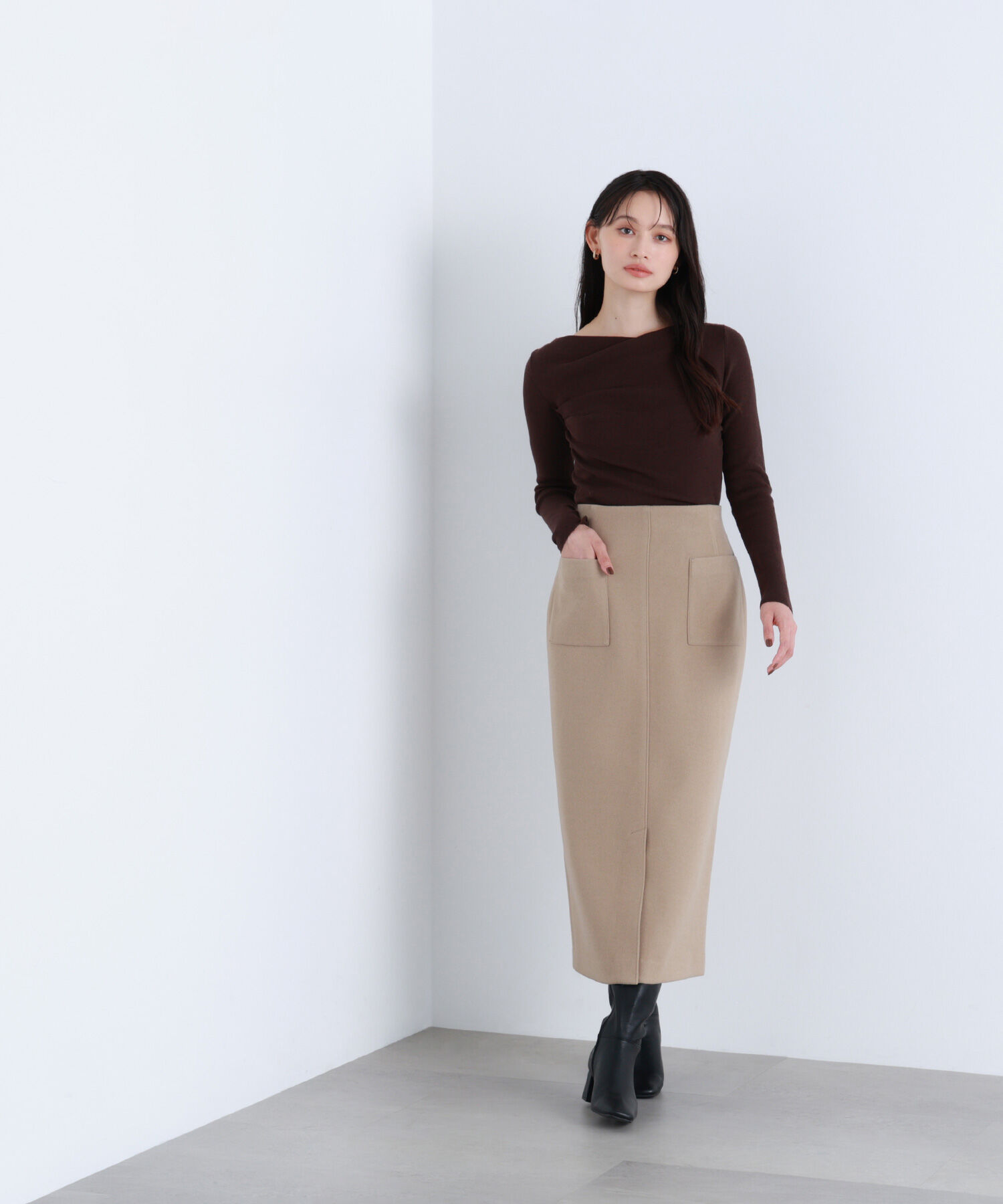  「ドレープコンパクトニット」|ニット・セーター|