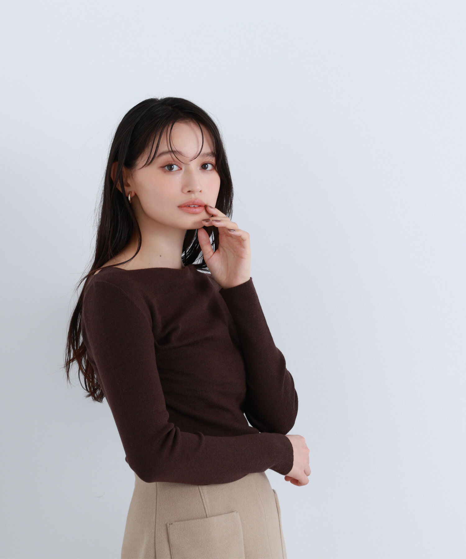  「ドレープコンパクトニット」|ニット・セーター|