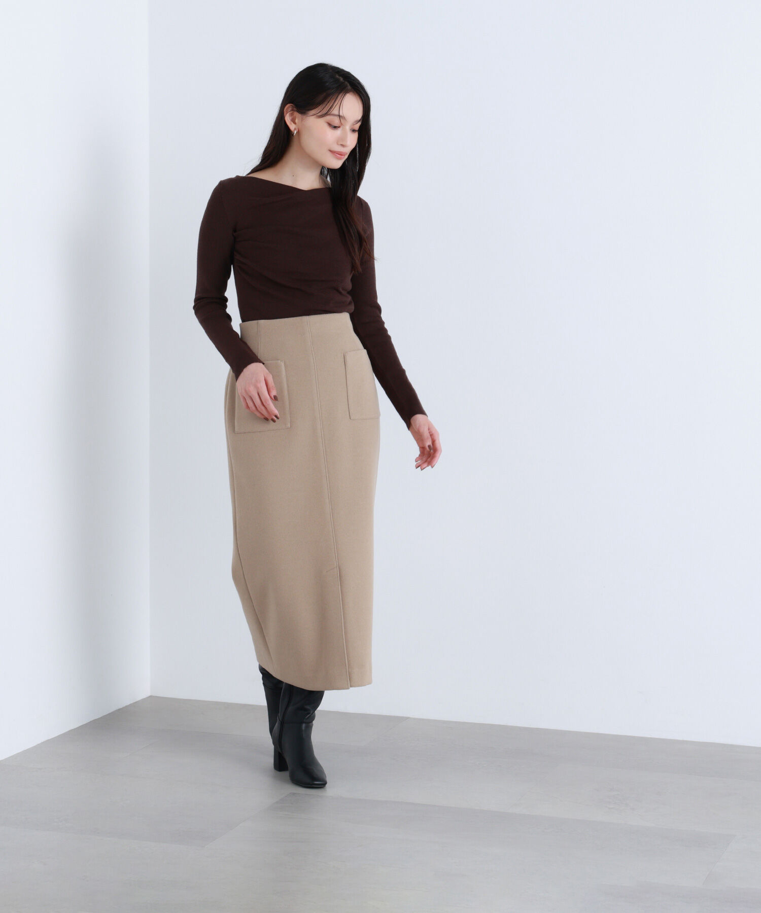  「ドレープコンパクトニット」|ニット・セーター|