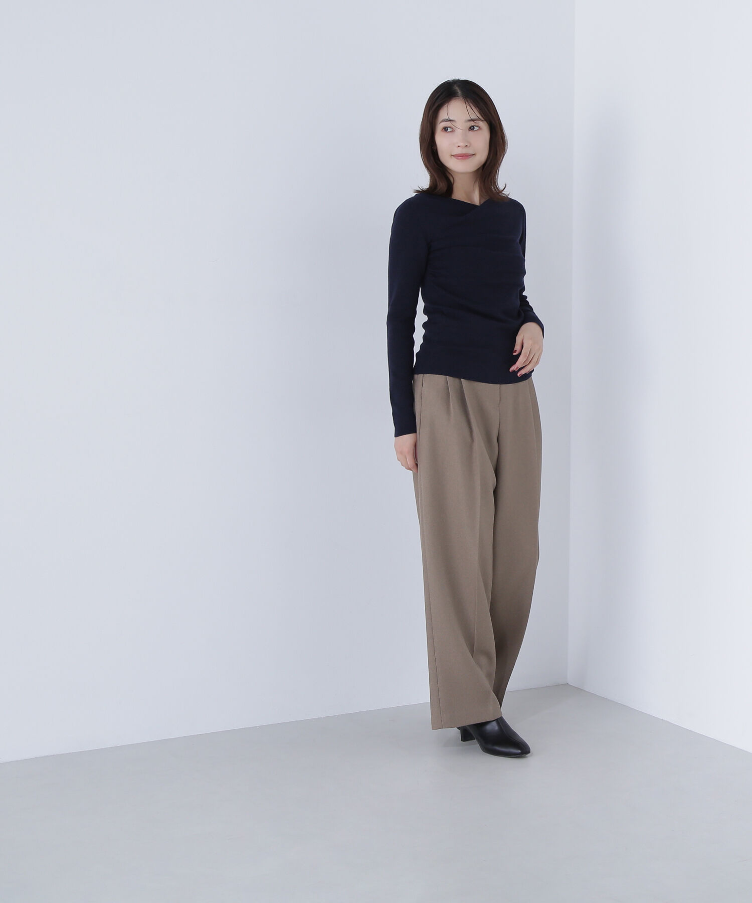  「ドレープコンパクトニット」|ニット・セーター|