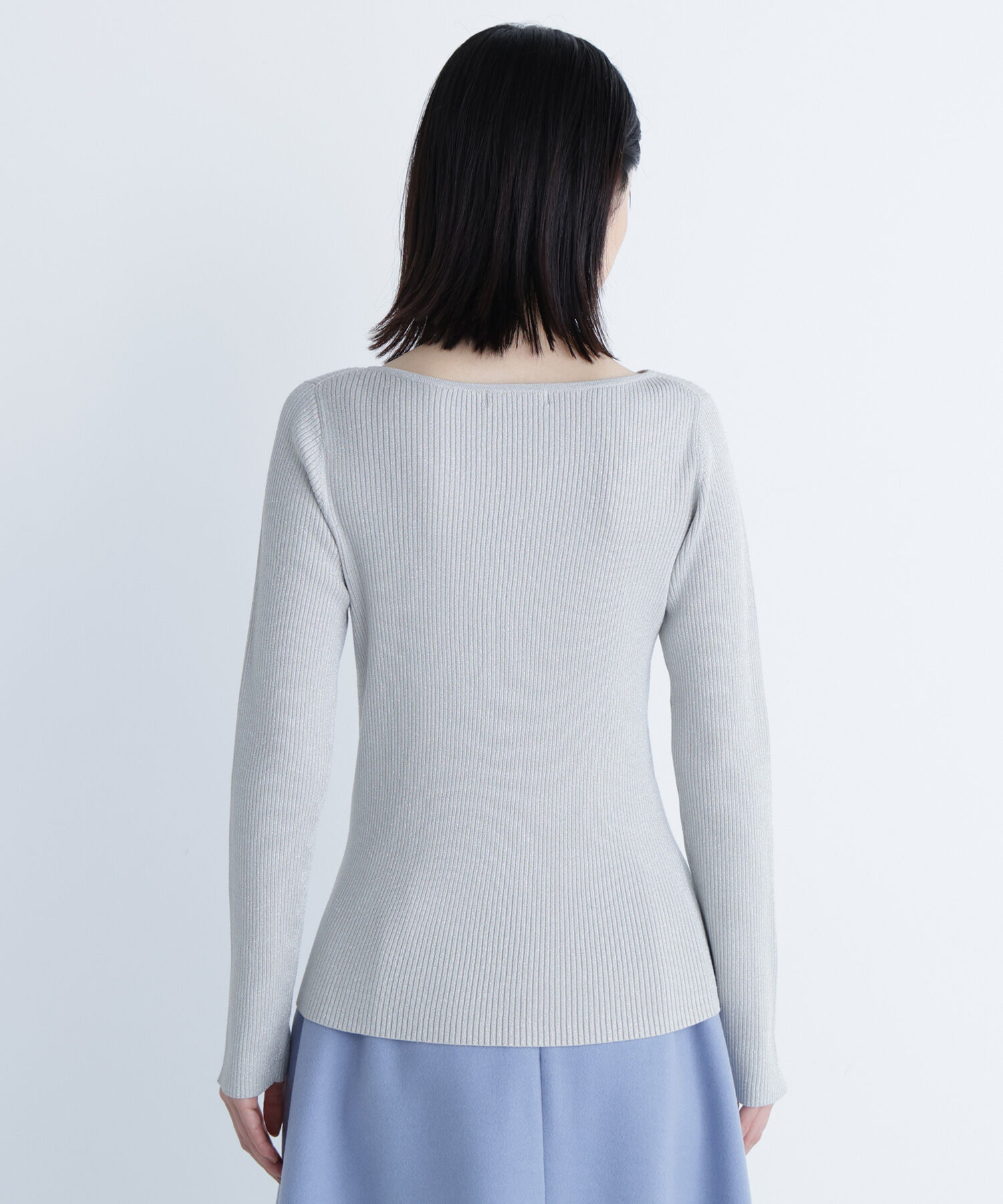  「ニュアンスネックラメリブニット」|ニット・セーター|