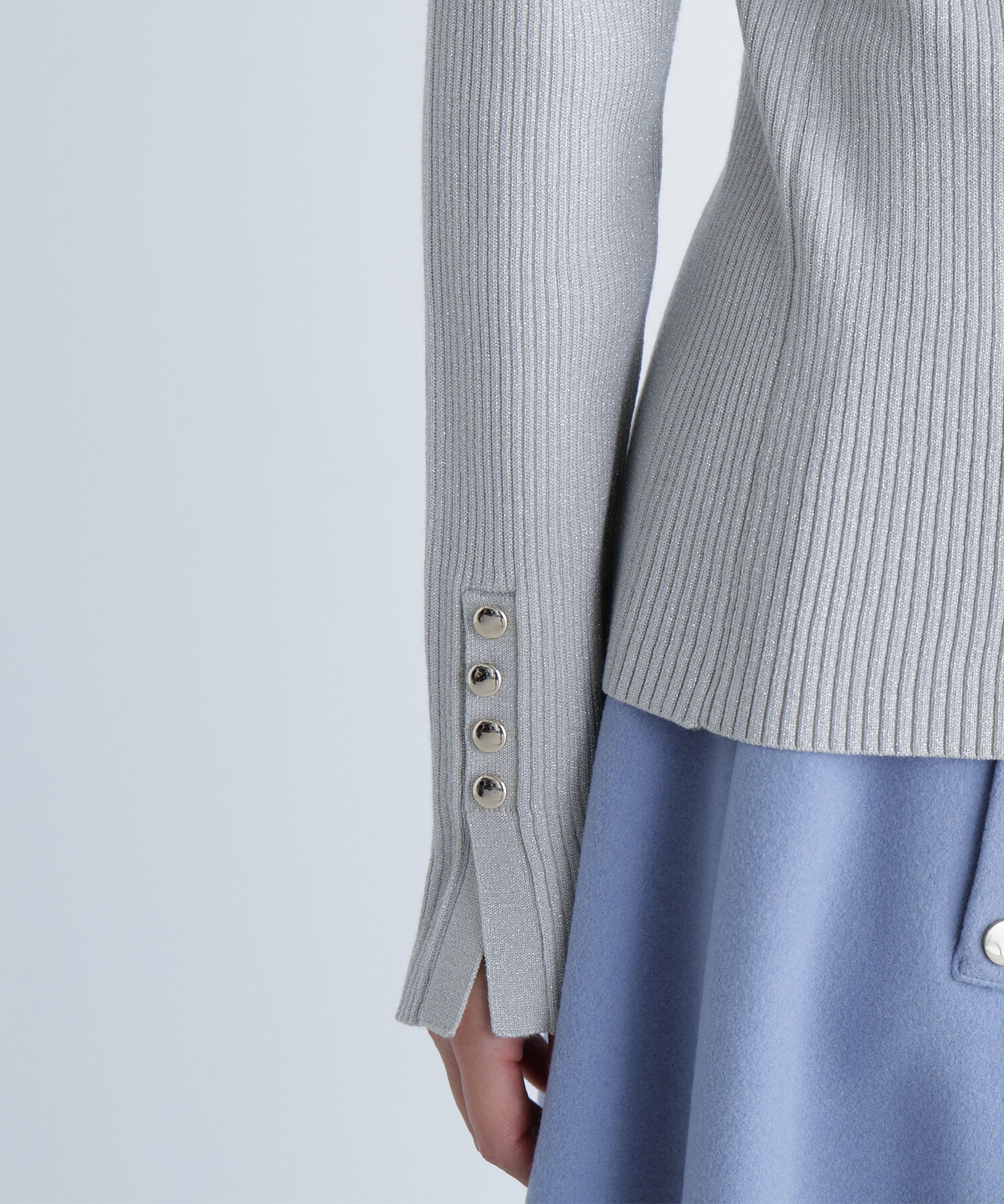  「ニュアンスネックラメリブニット」|ニット・セーター|