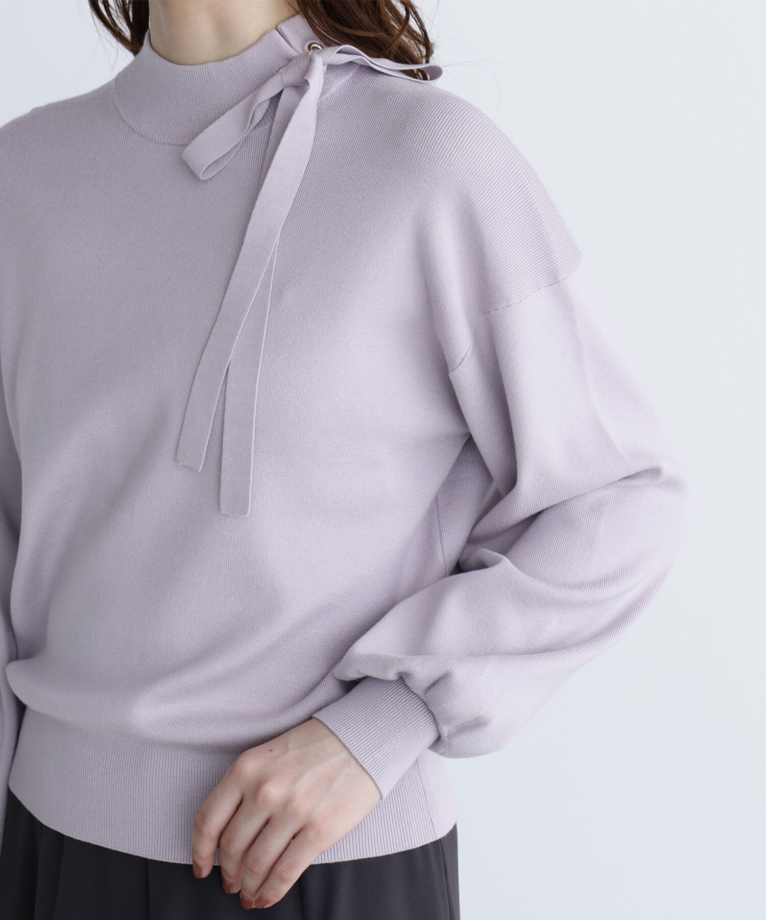  「サイドナローリボンニット」|ニット・セーター|