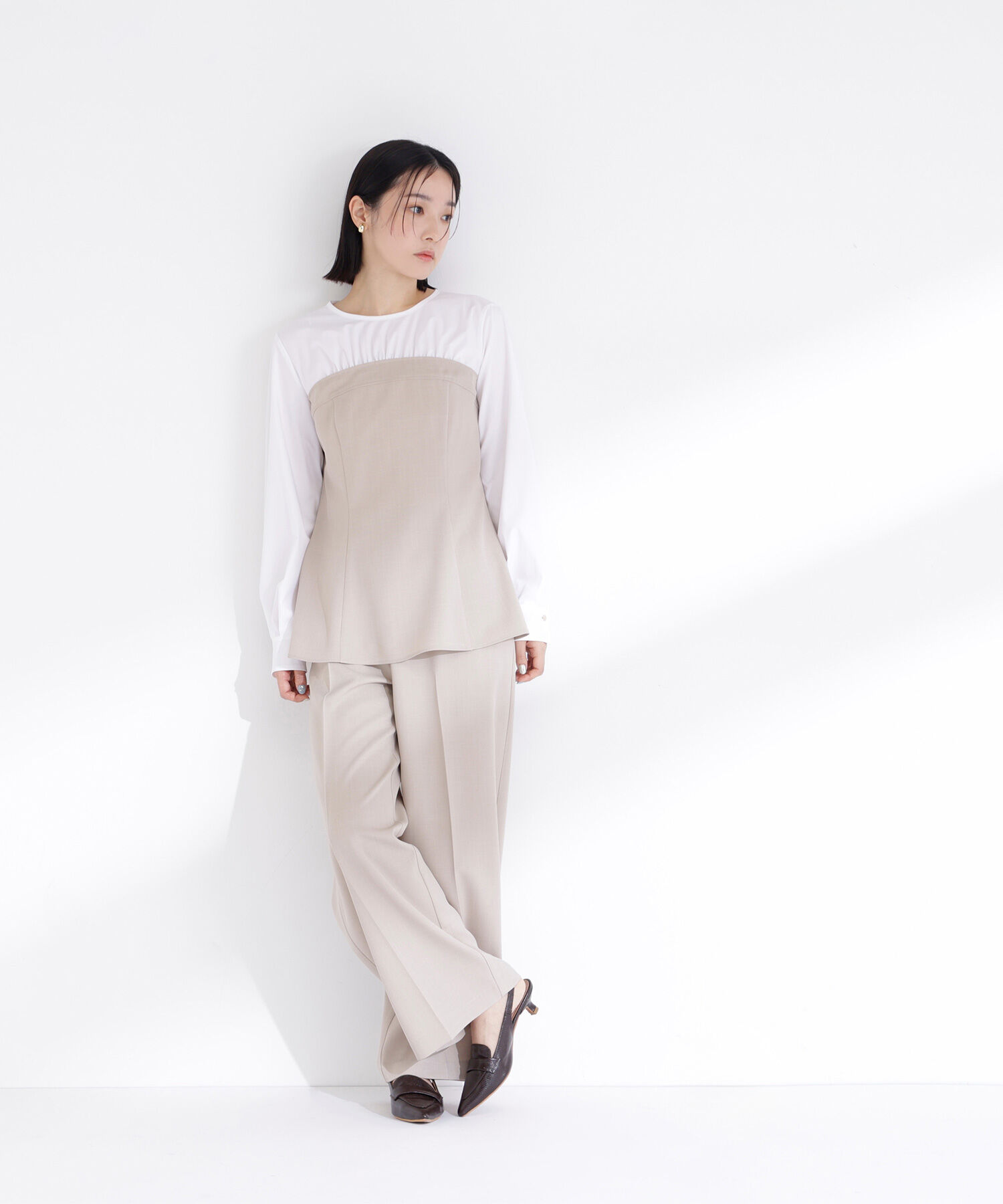  「ビスチェドッキングブラウス　ブラウス」|シャツ・ブラウス|