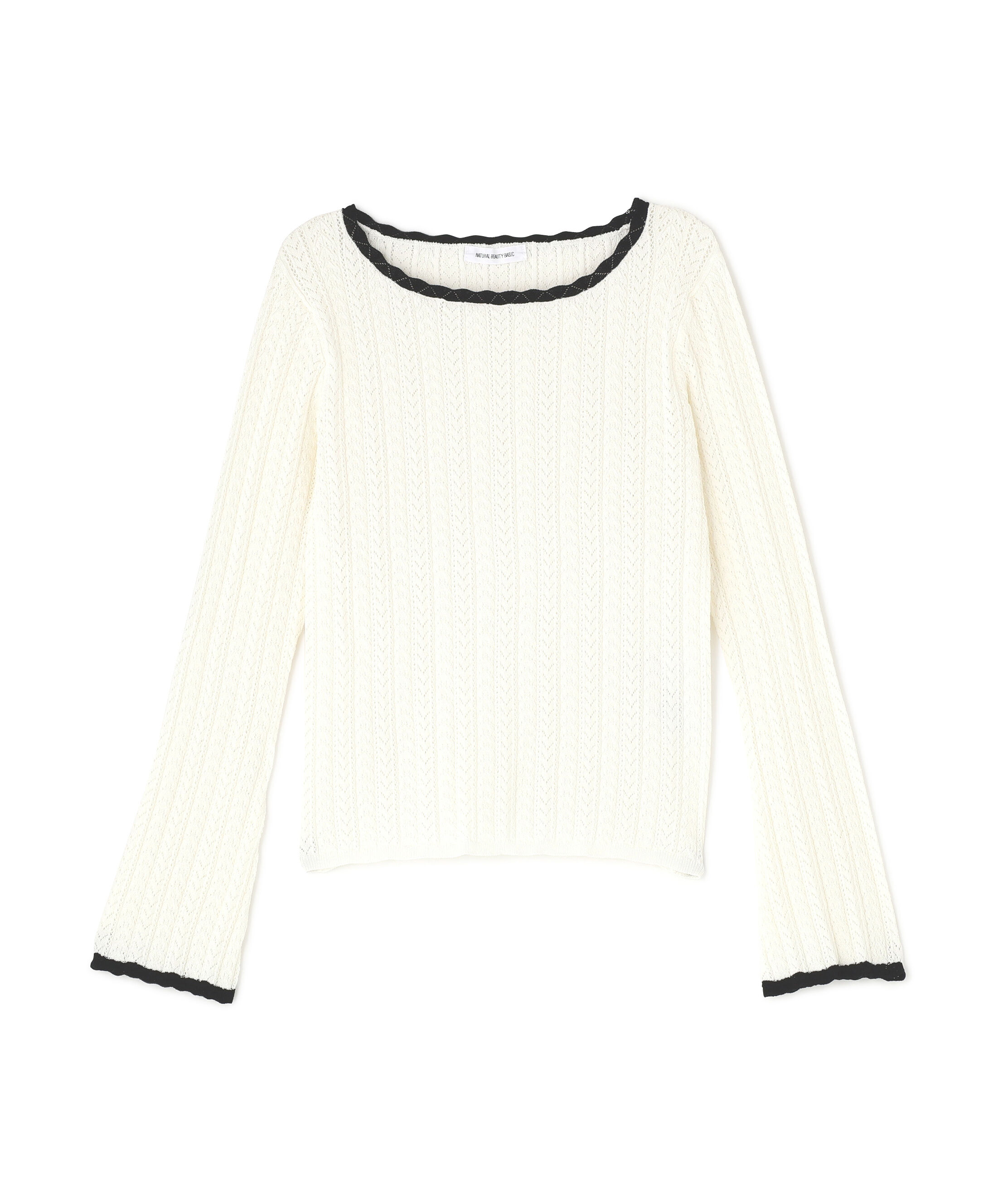  「柄編みスカラップニット」|ニット・セーター|