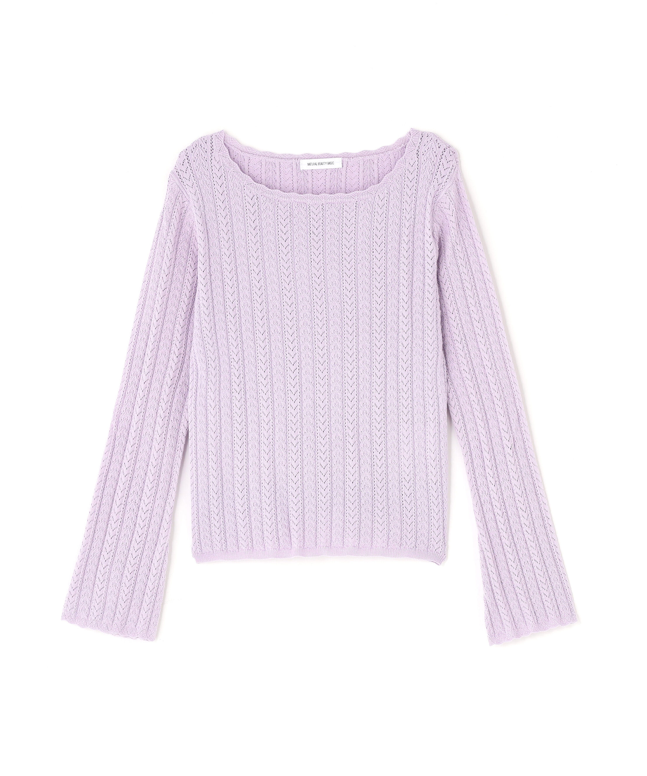  「柄編みスカラップニット」|ニット・セーター|