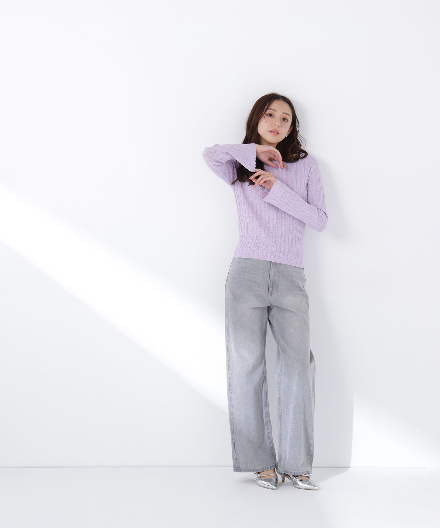  「柄編みスカラップニット」|ニット・セーター|