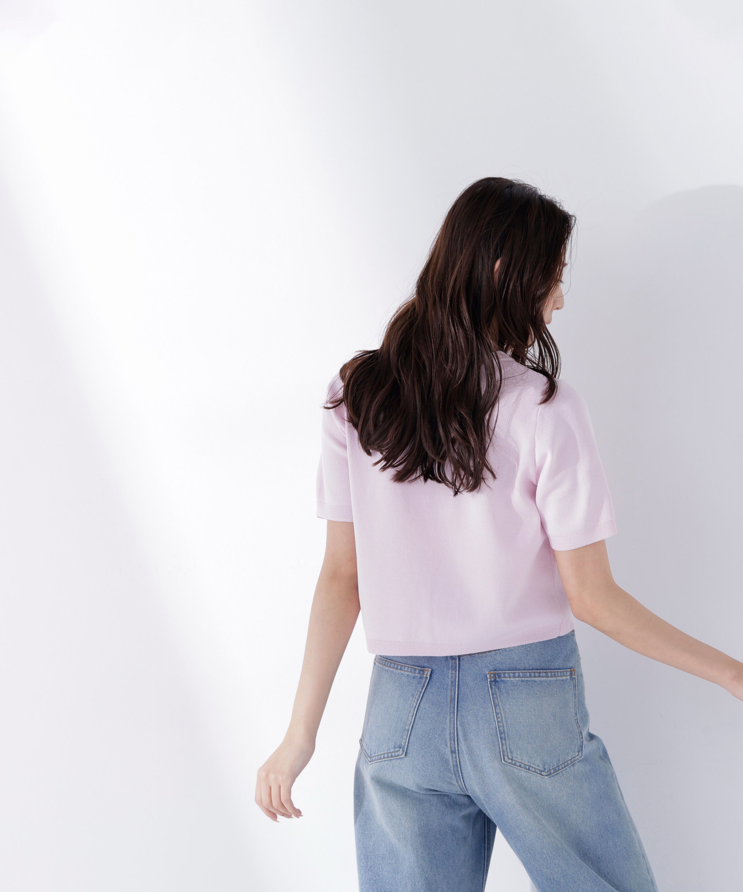  「シルクブレンドカーディガン半袖」|ニット・セーター|