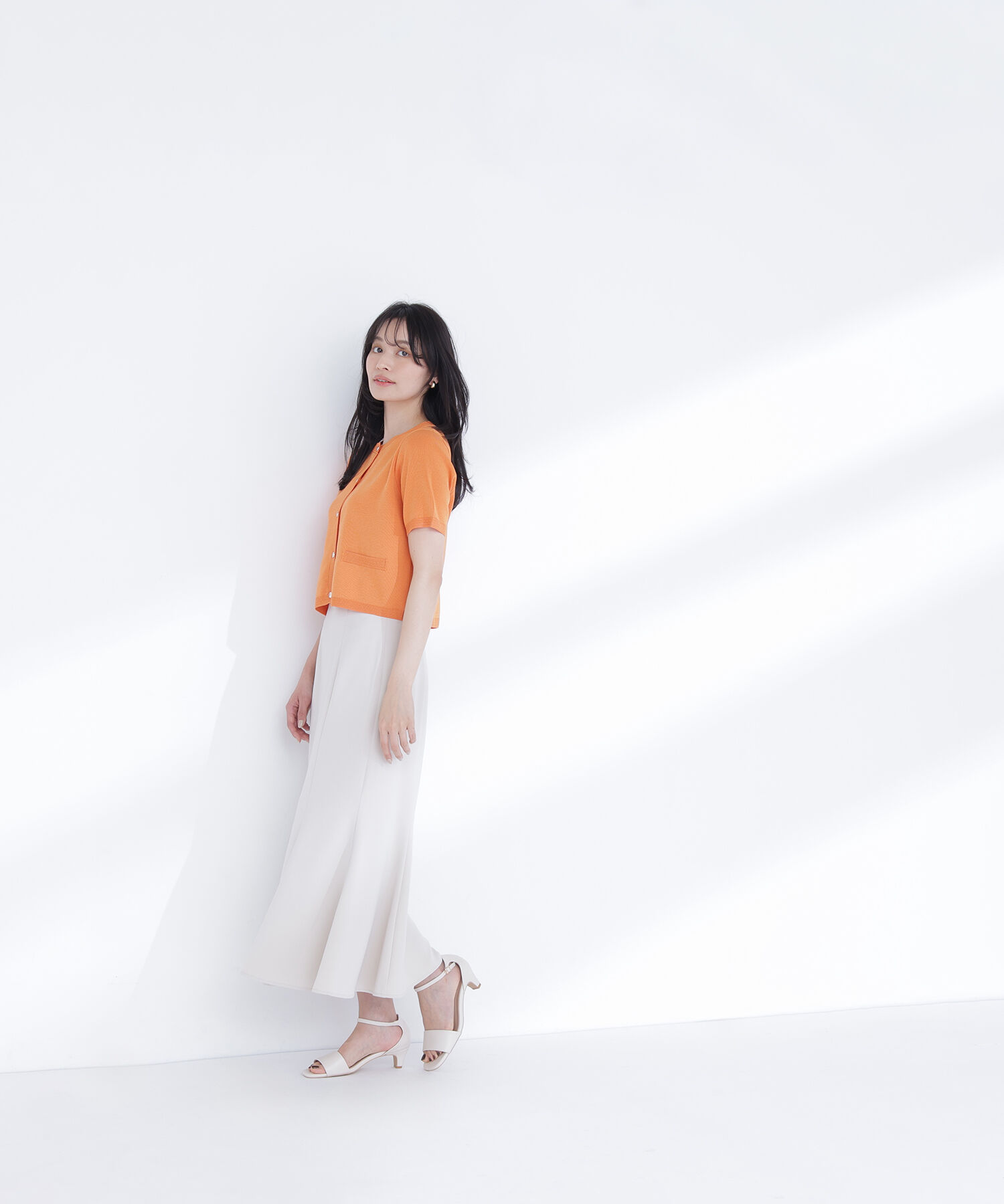  「シルクブレンドカーディガン半袖」|ニット・セーター|