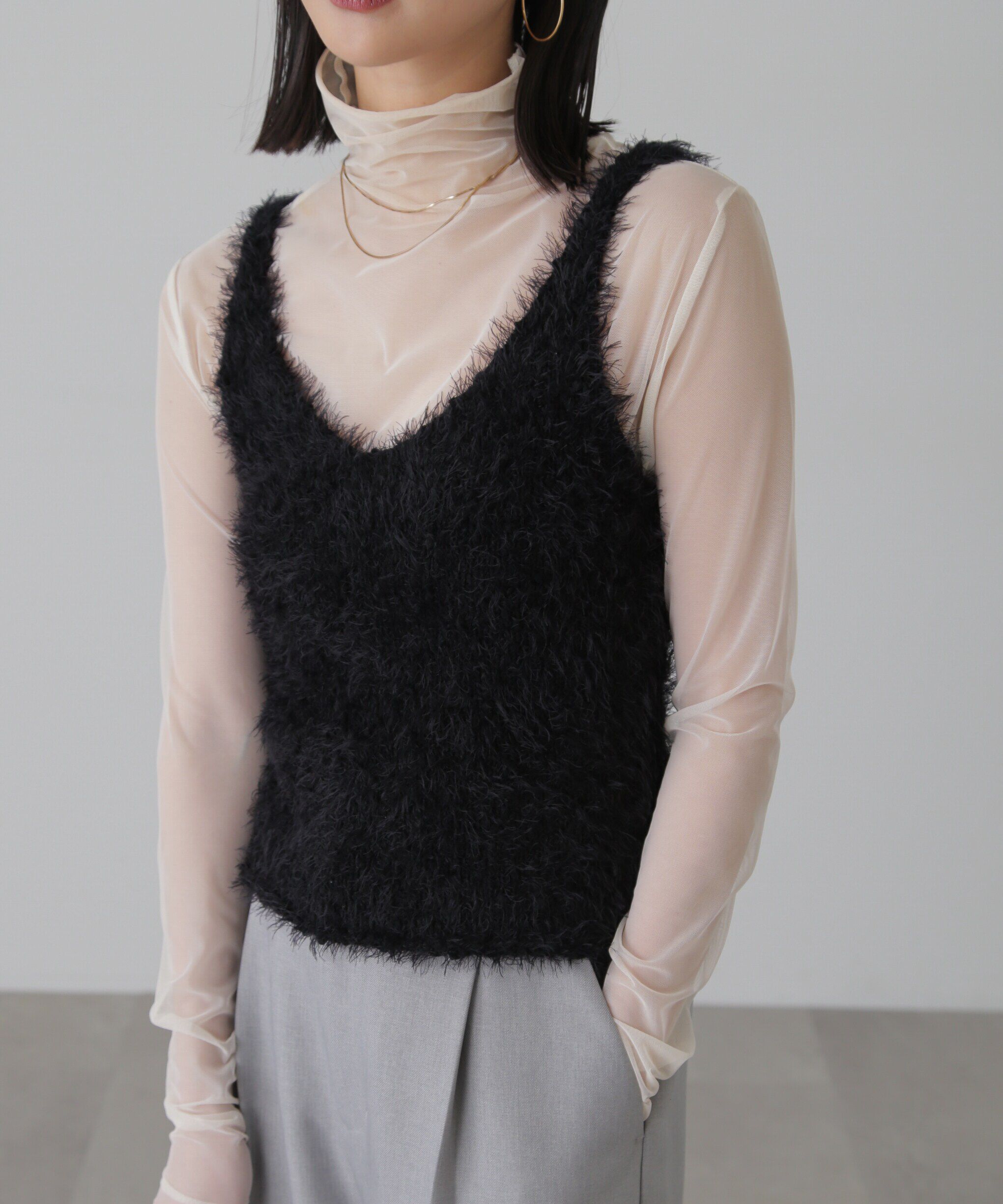  「フェザーニットタンクトップ」|ニット・セーター|