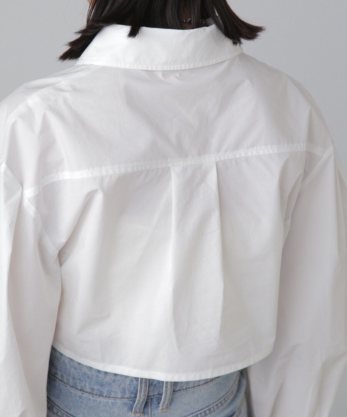  「ショート丈タックボリュームスリーブシャツ」|シャツ・ブラウス|