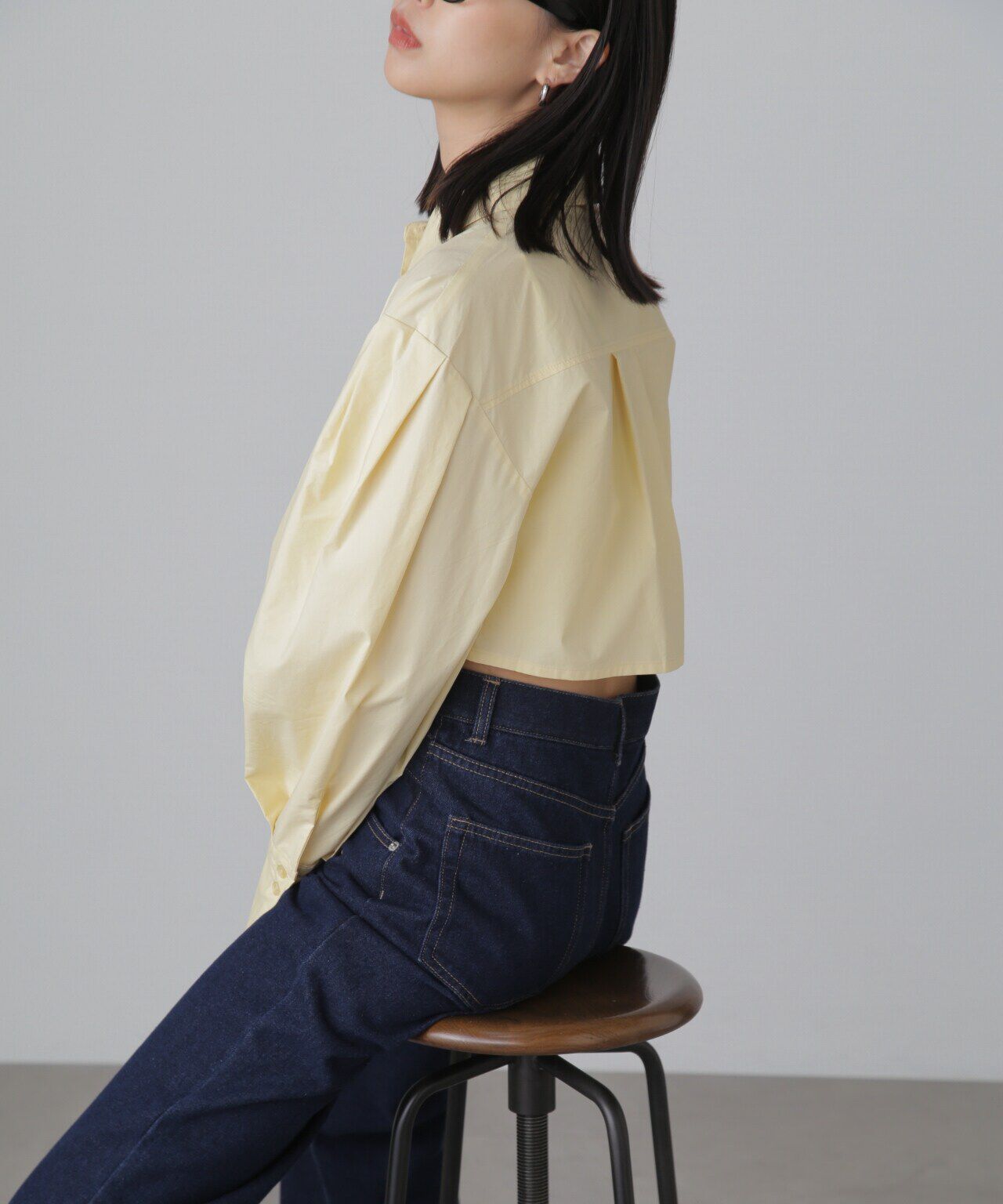  「ショート丈タックボリュームスリーブシャツ」|シャツ・ブラウス|