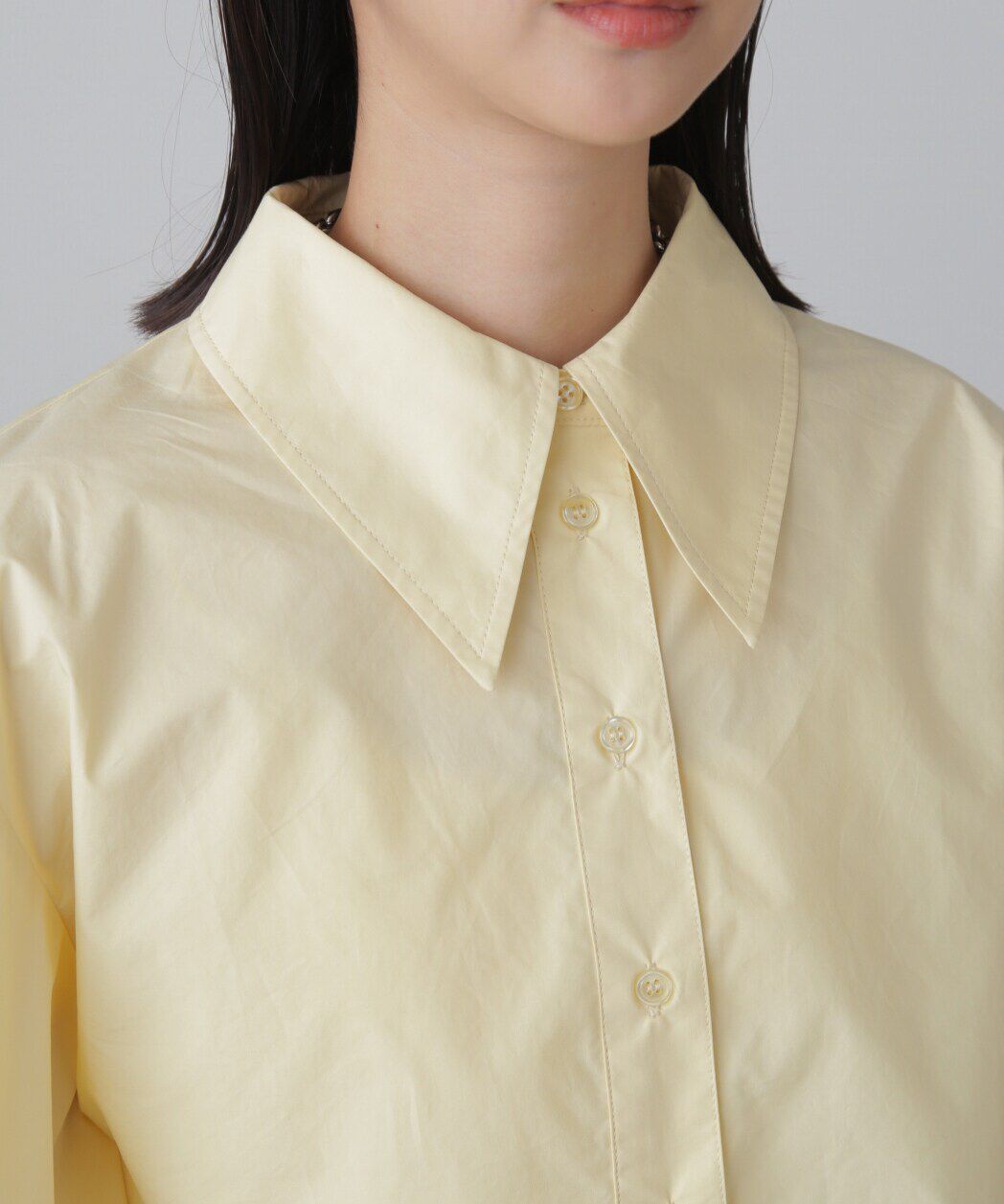  「ショート丈タックボリュームスリーブシャツ」|シャツ・ブラウス|