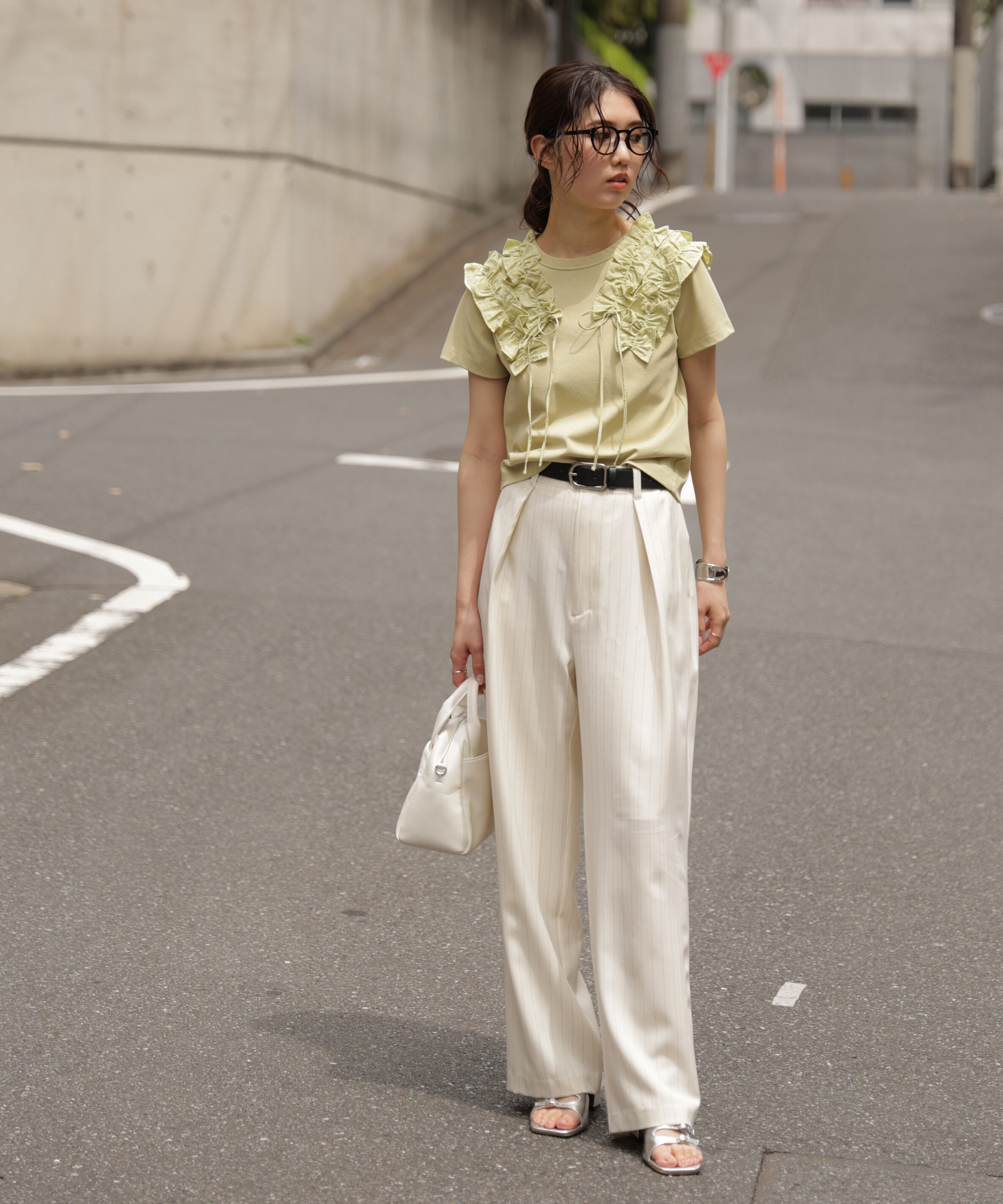  「ダブルフリルドッキングカットソー」|Tシャツ・カットソー|