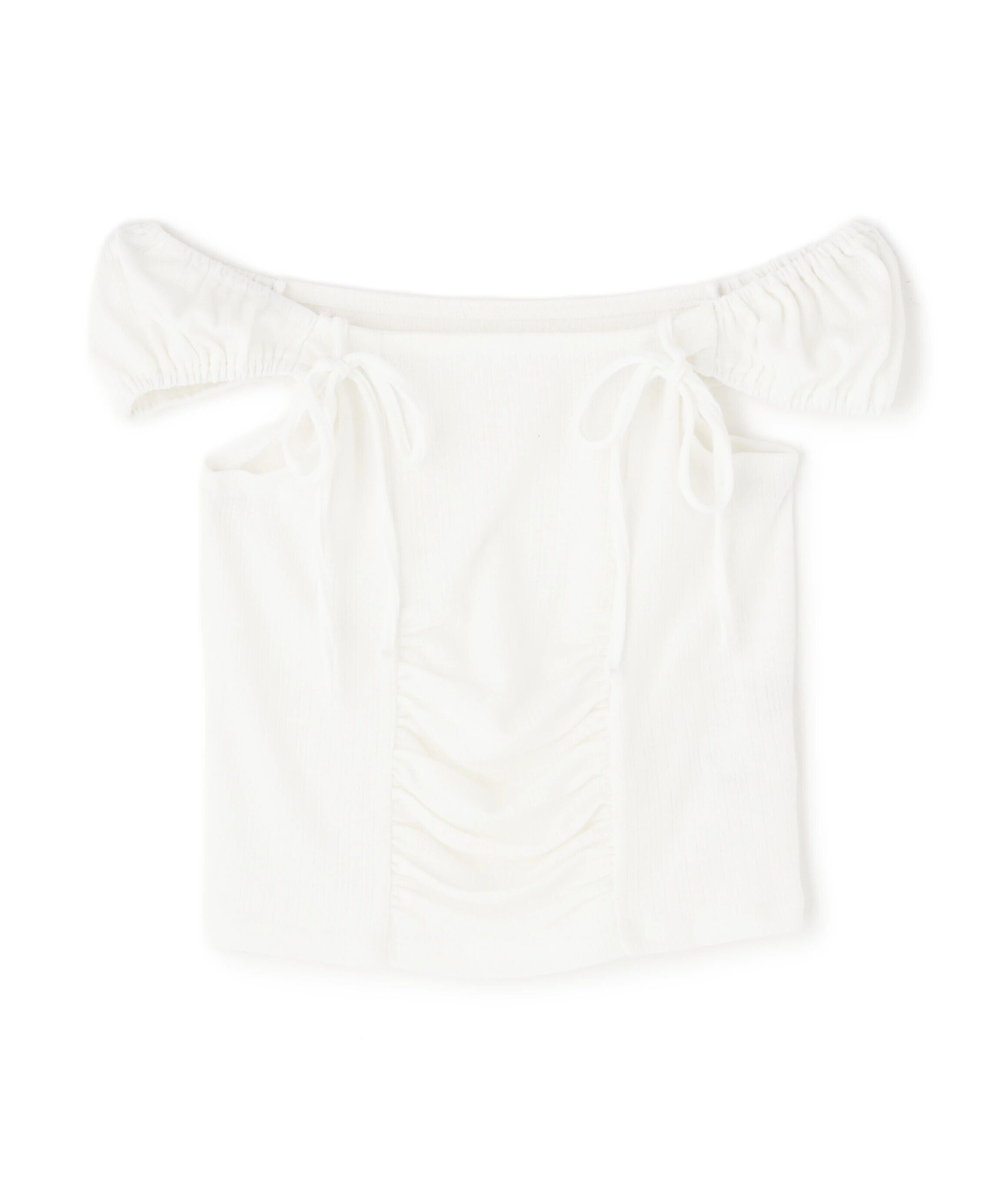  「オフショルリボンカットソー」|Tシャツ・カットソー|