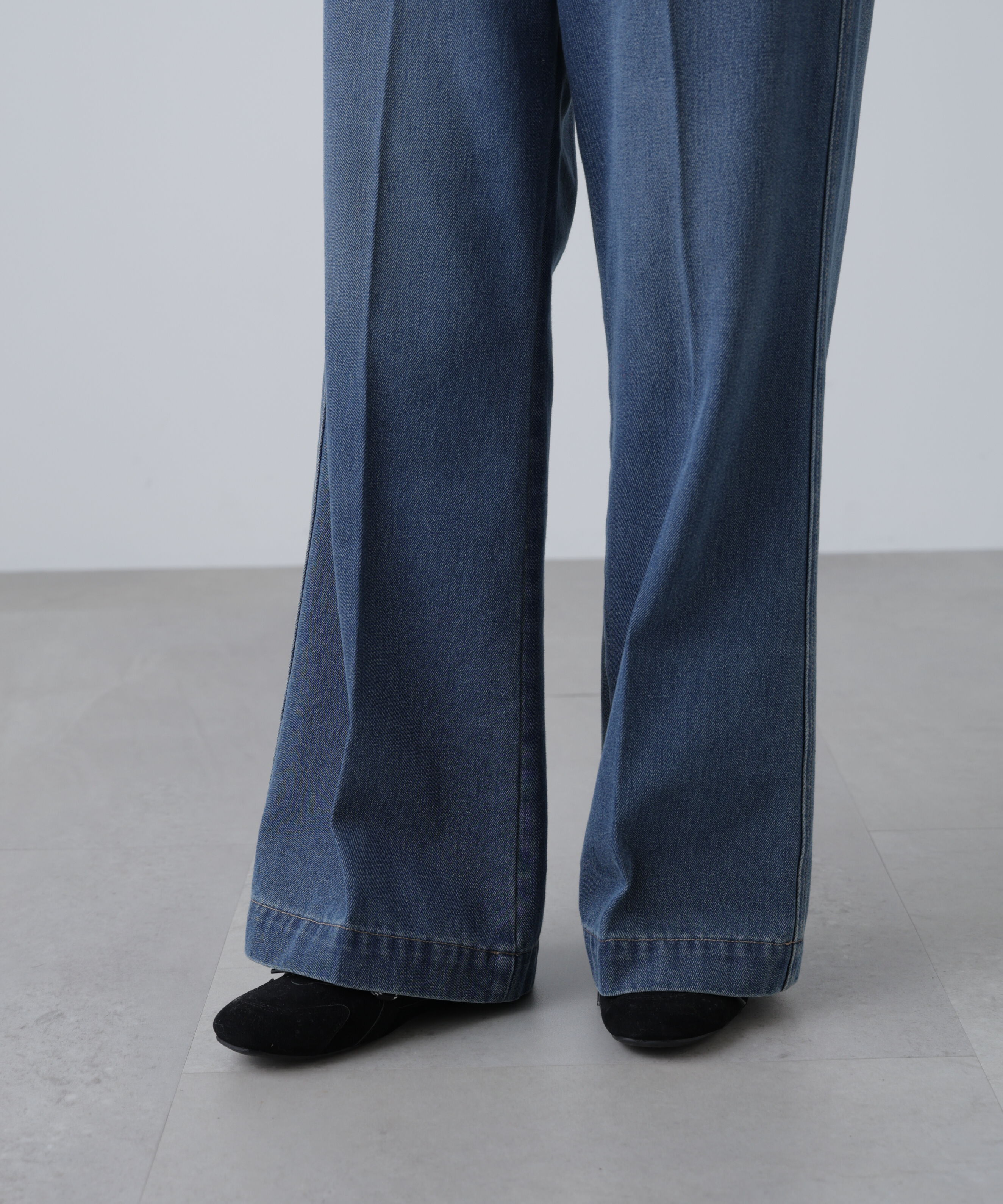  「フロントポケットソフトバギーデニムパンツ」|その他|