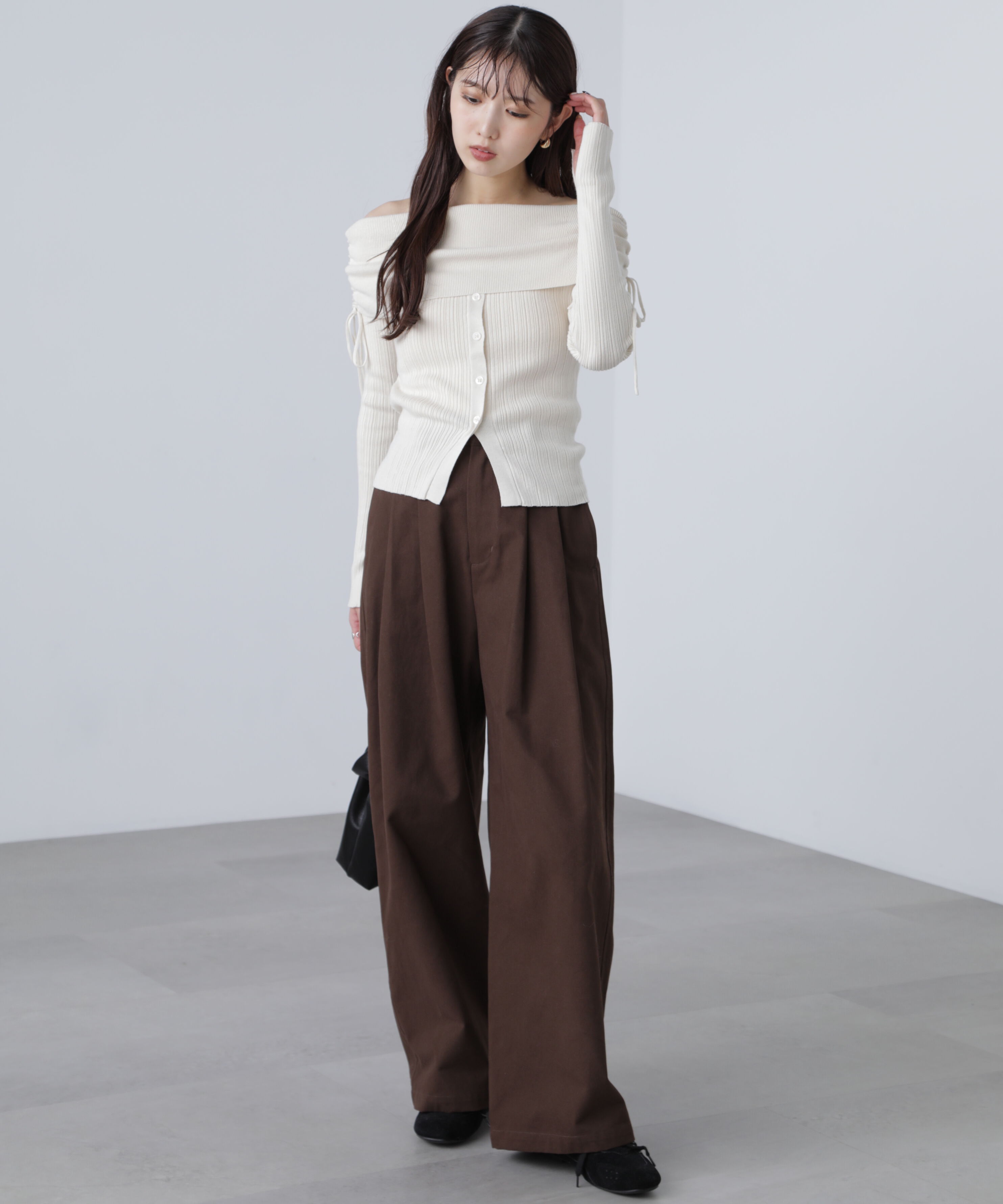  「微起毛ツータックボリュームパンツ」|その他|