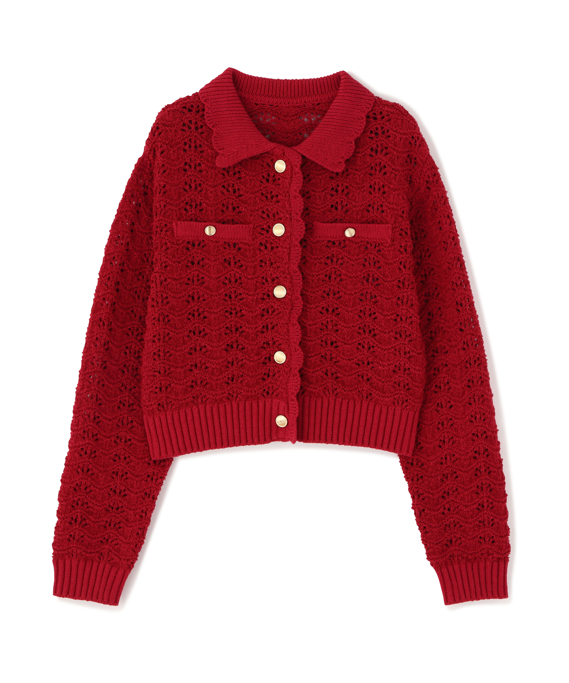  「ミニブークレツィードライク配色ニットカーディガン」|ニット・セーター|