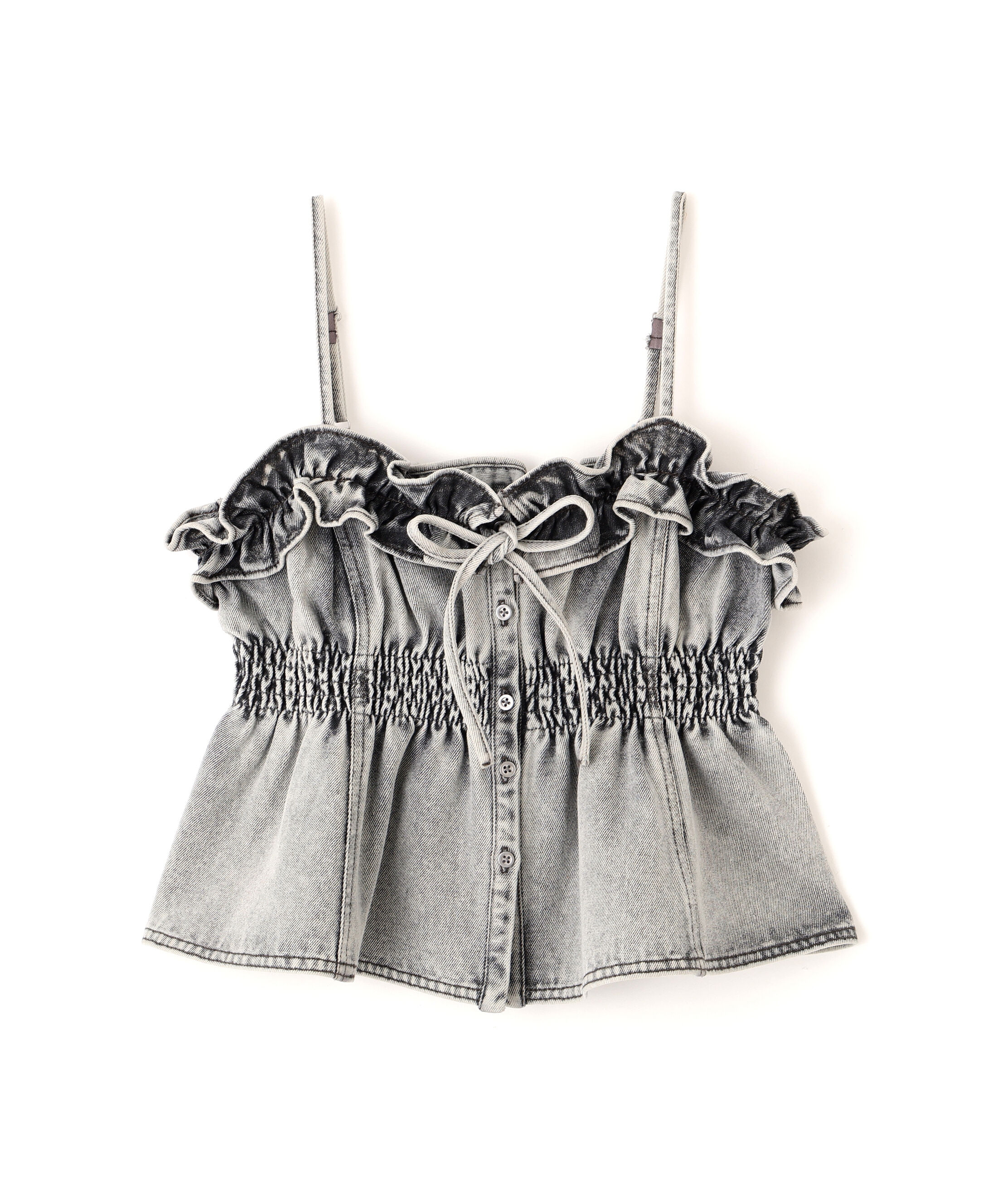  「フリルデニムビスチェ」|シャツ・ブラウス|