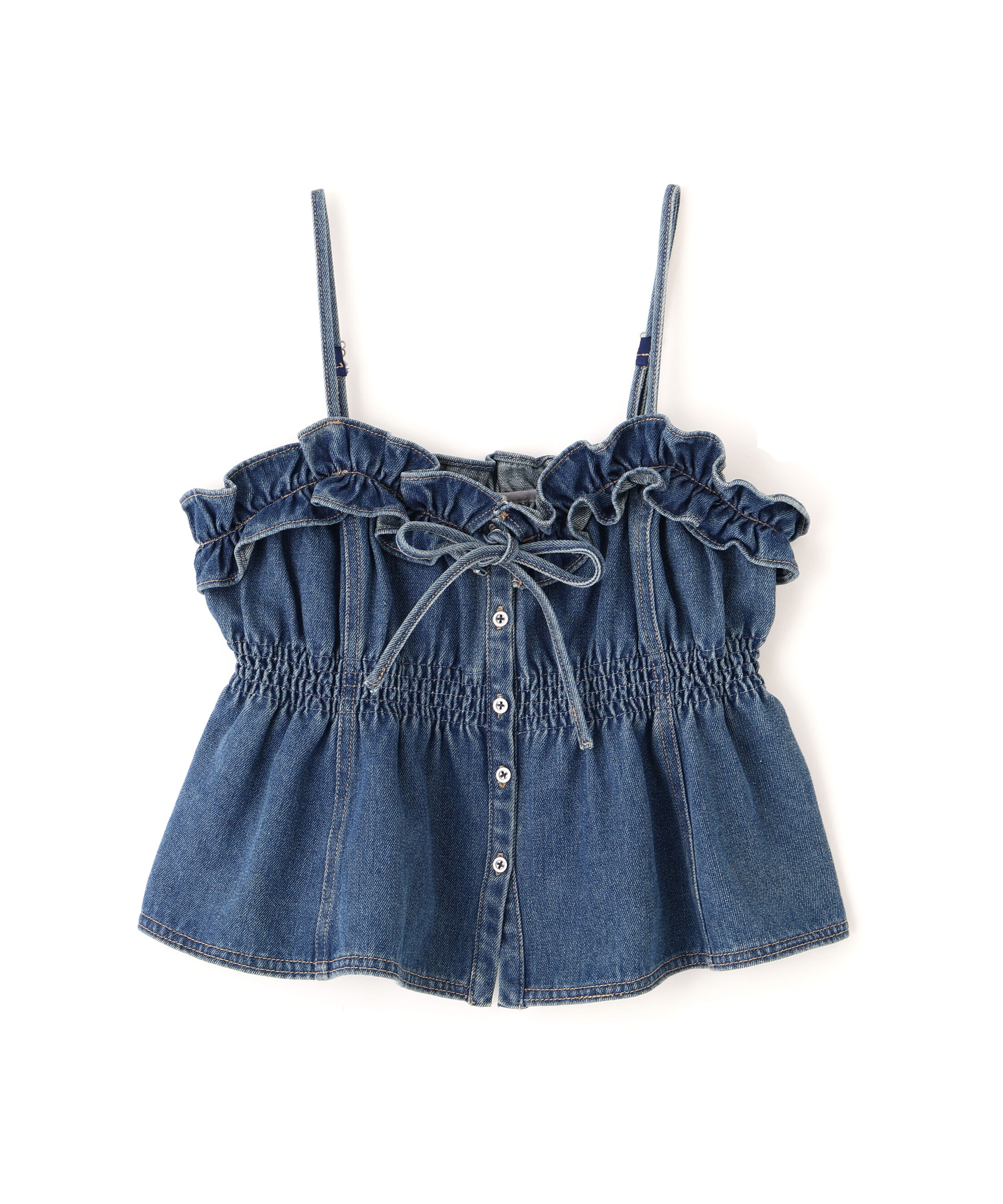  「フリルデニムビスチェ」|シャツ・ブラウス|