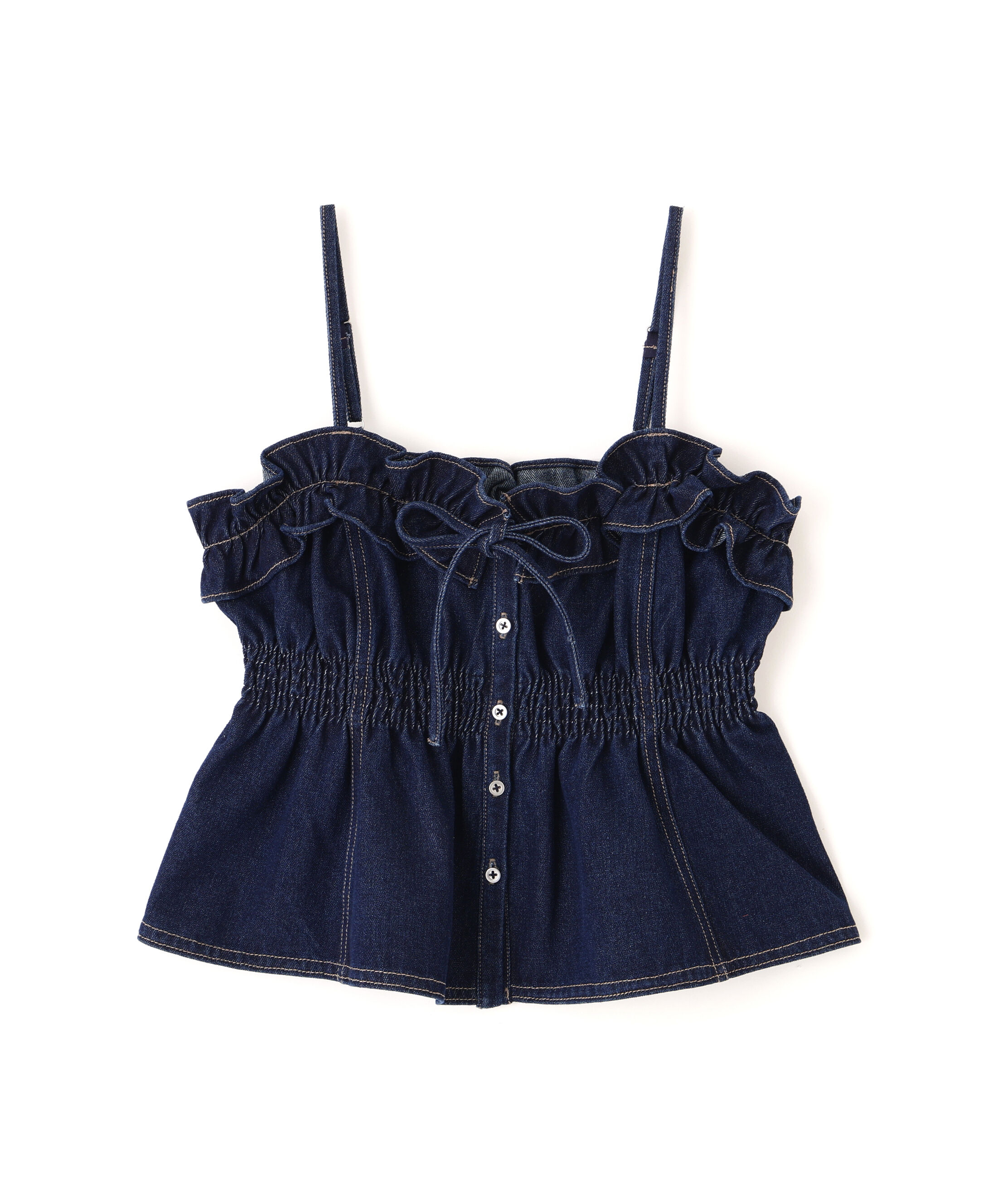  「フリルデニムビスチェ」|シャツ・ブラウス|