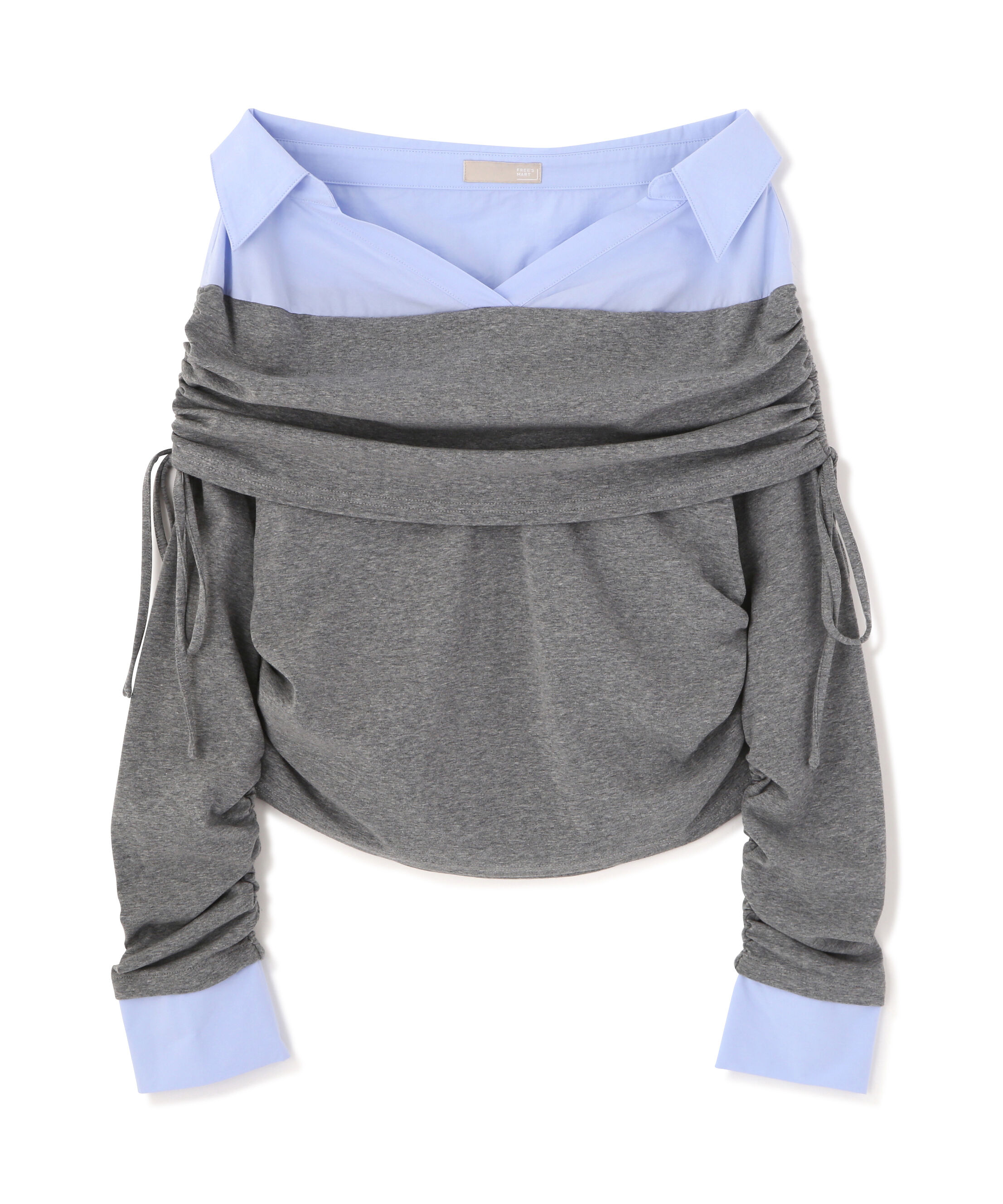  「シャツレイヤードオフショルダー」|Tシャツ・カットソー|