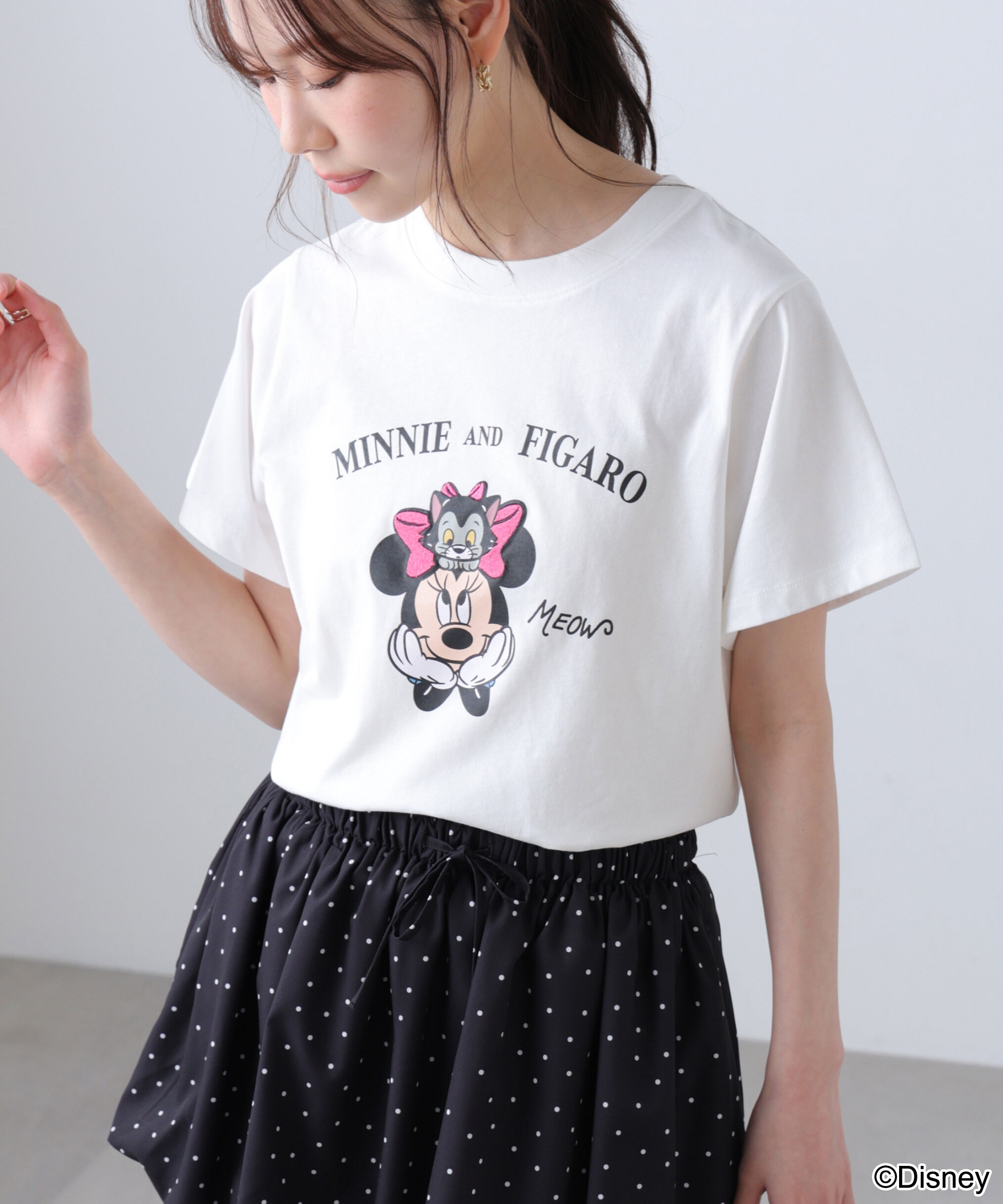  「別注ミニーマウス＆マリーTシャツ」|Tシャツ・カットソー|オフミニー