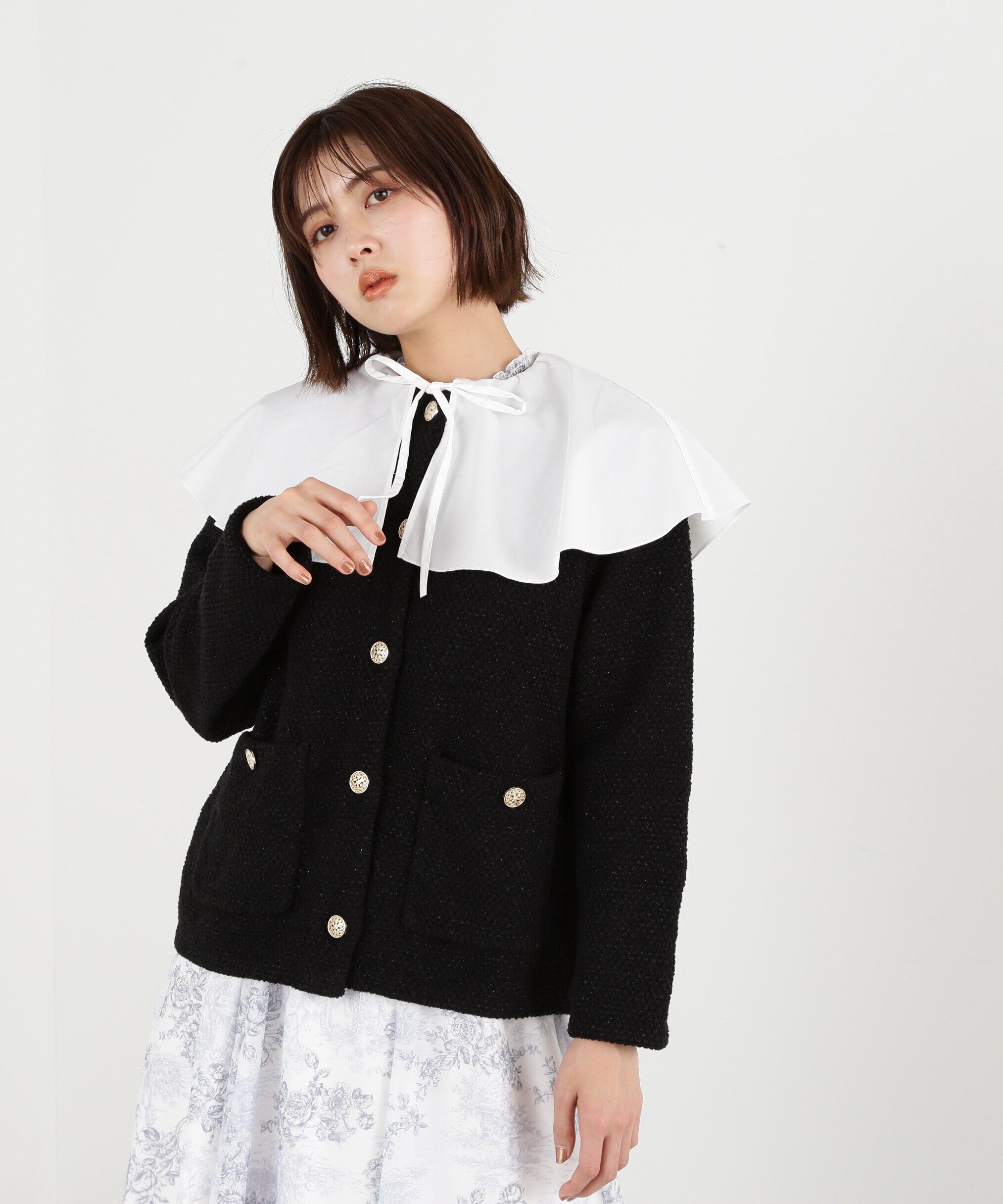  「エリツキツイードニットカーディガン」|ニット・セーター|